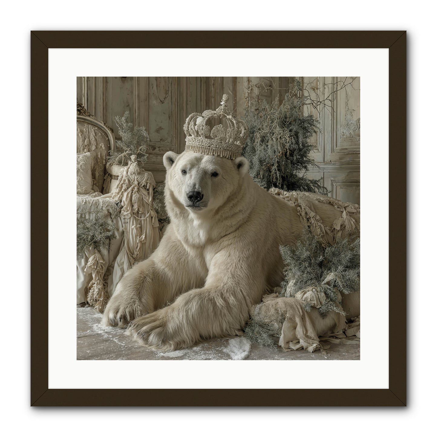 Winter's Hush -- Framed Print - Black 20x20