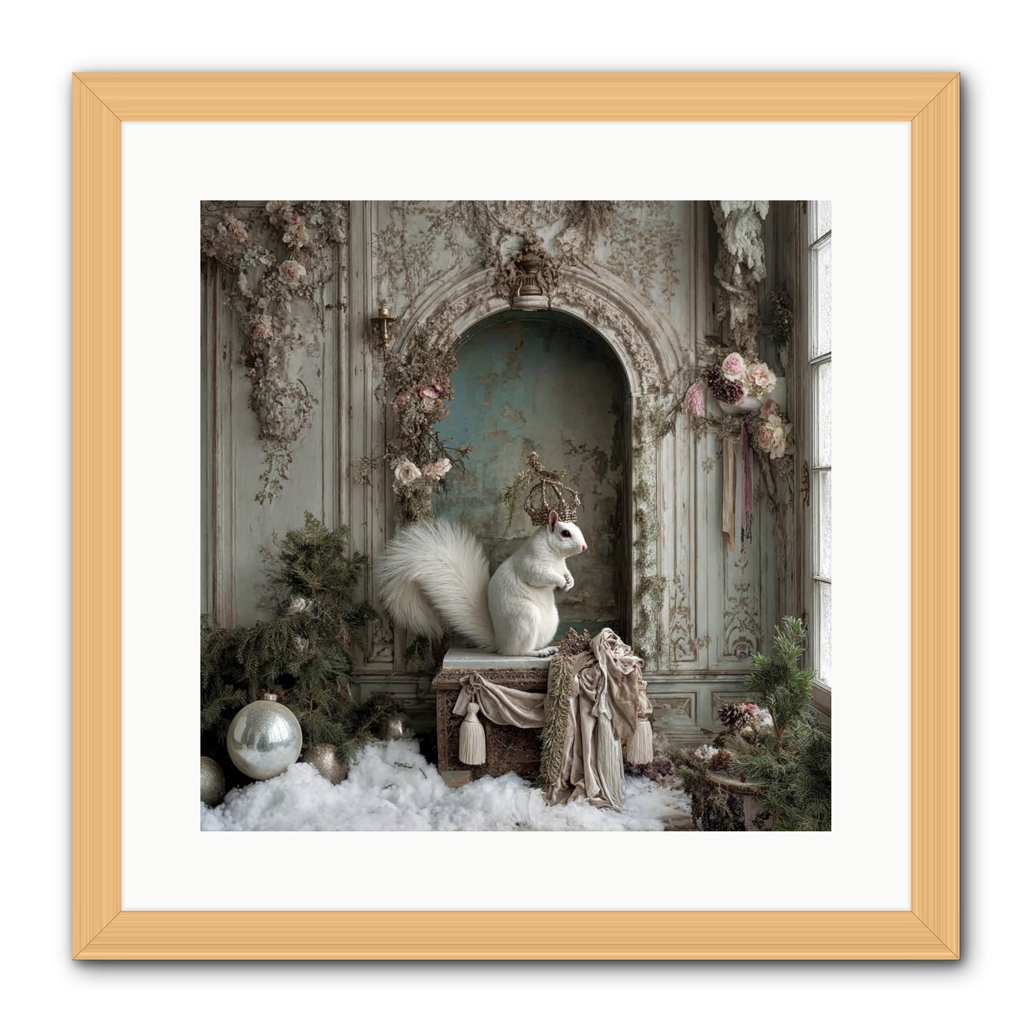 Wishes Wrapped In Starlight -- Framed Print - Natural 16x16