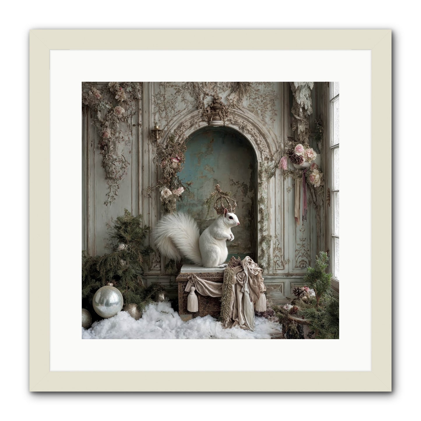 Wishes Wrapped In Starlight -- Framed Print - White 16x16