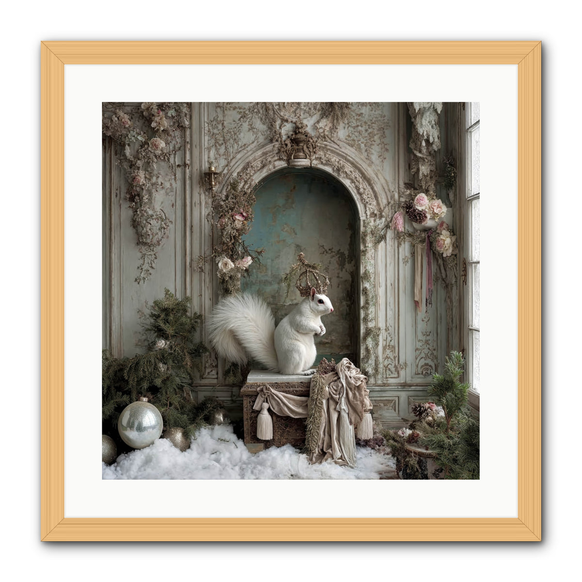 Wishes Wrapped In Starlight -- Framed Print - Natural 20x20