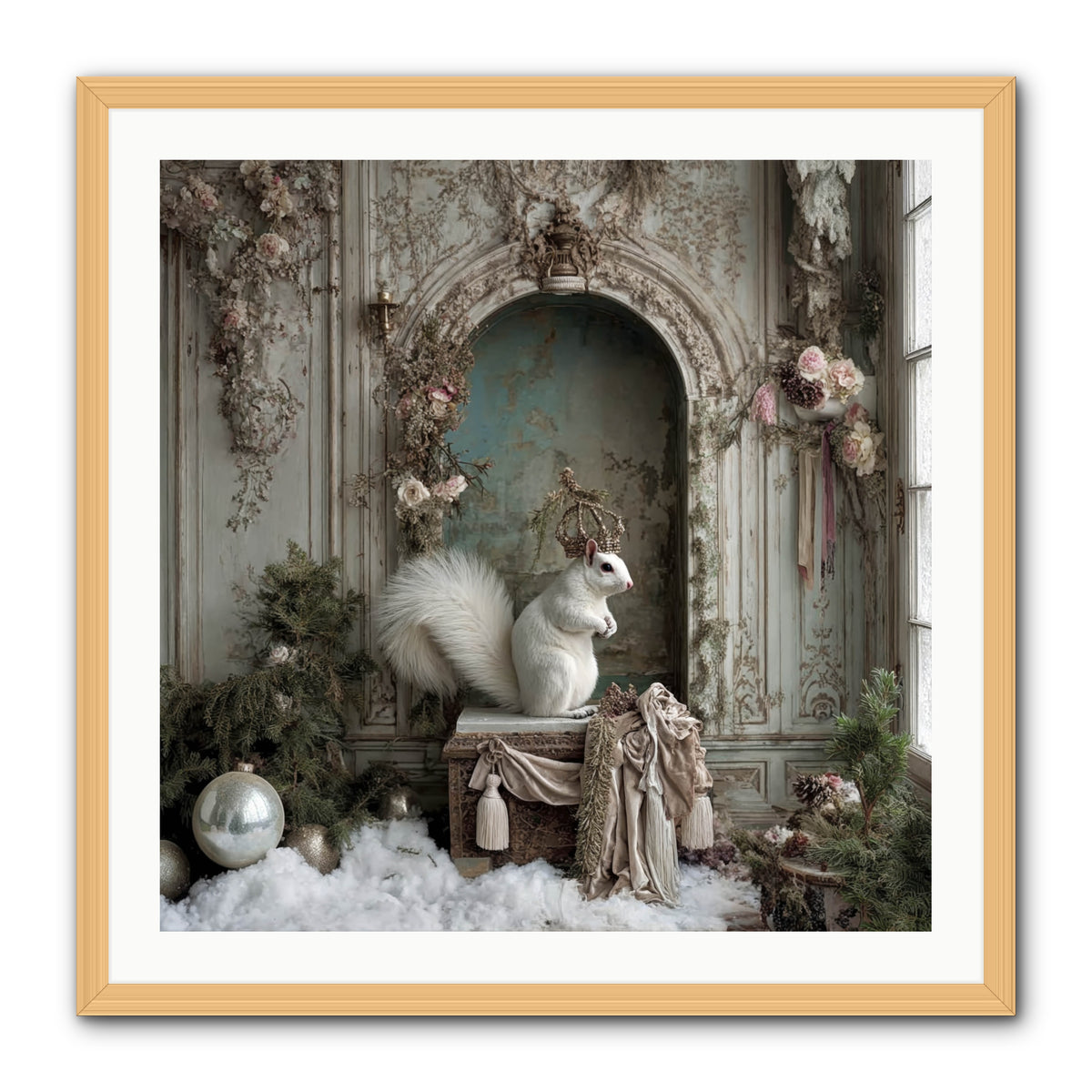 Wishes Wrapped In Starlight -- Framed Print - Natural 30x30