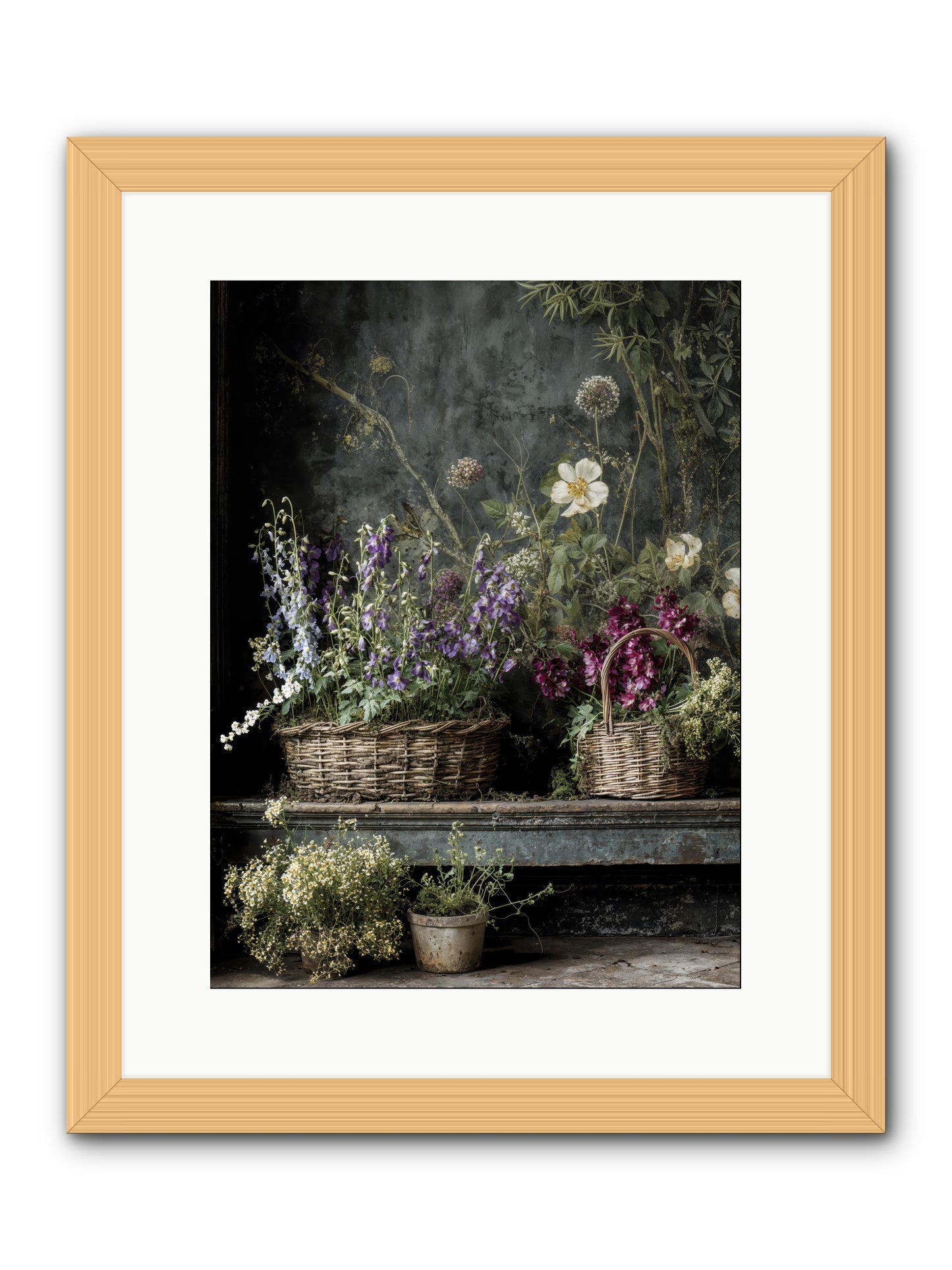 Wishes in waiting -- Framed Print - Natural 12x16