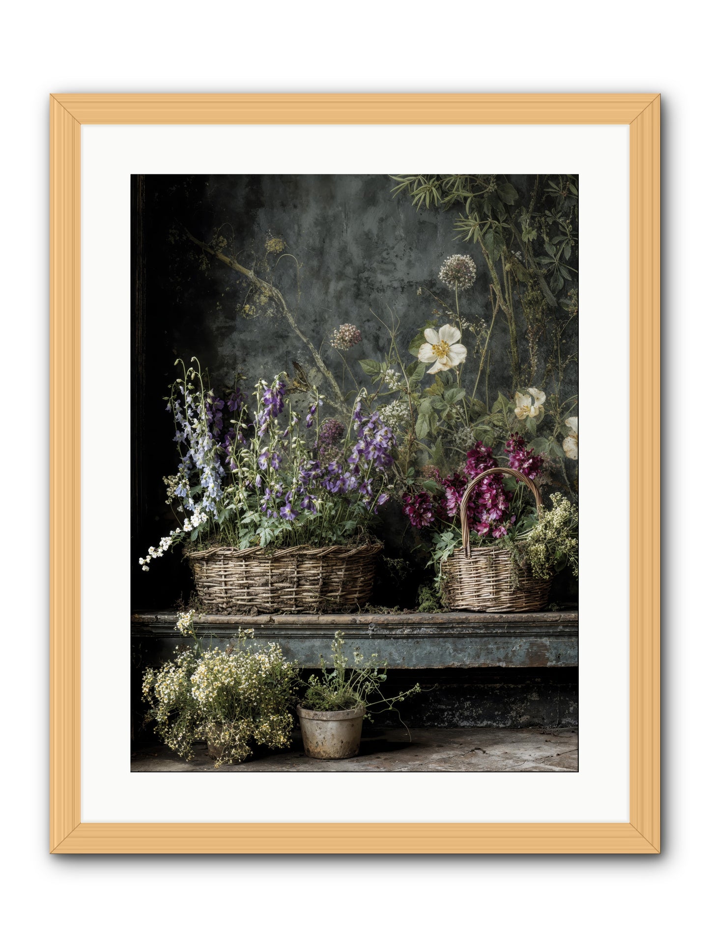 Wishes in waiting -- Framed Print - Natural 18x24