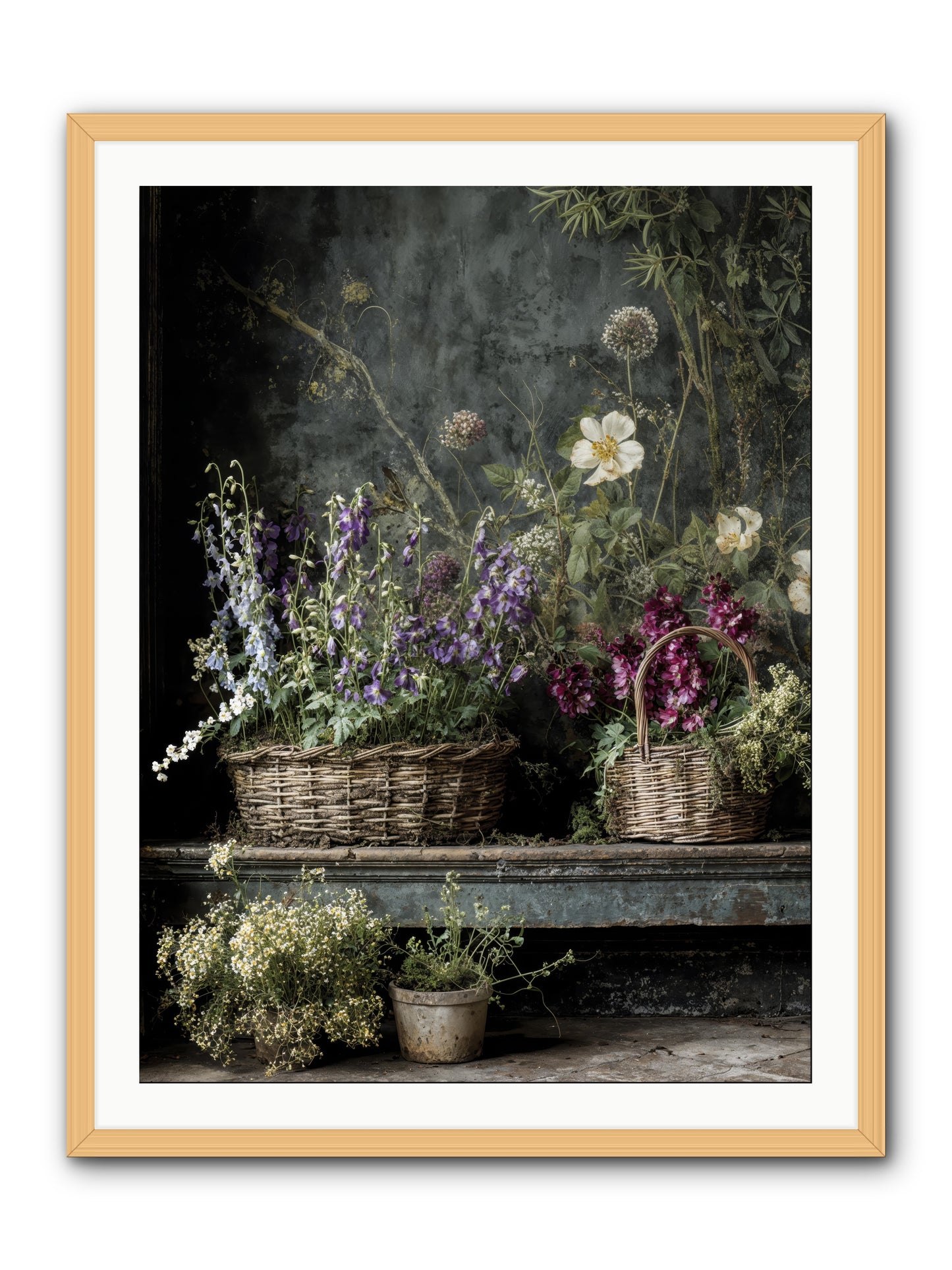 Wishes in waiting -- Framed Print - Natural 30x40