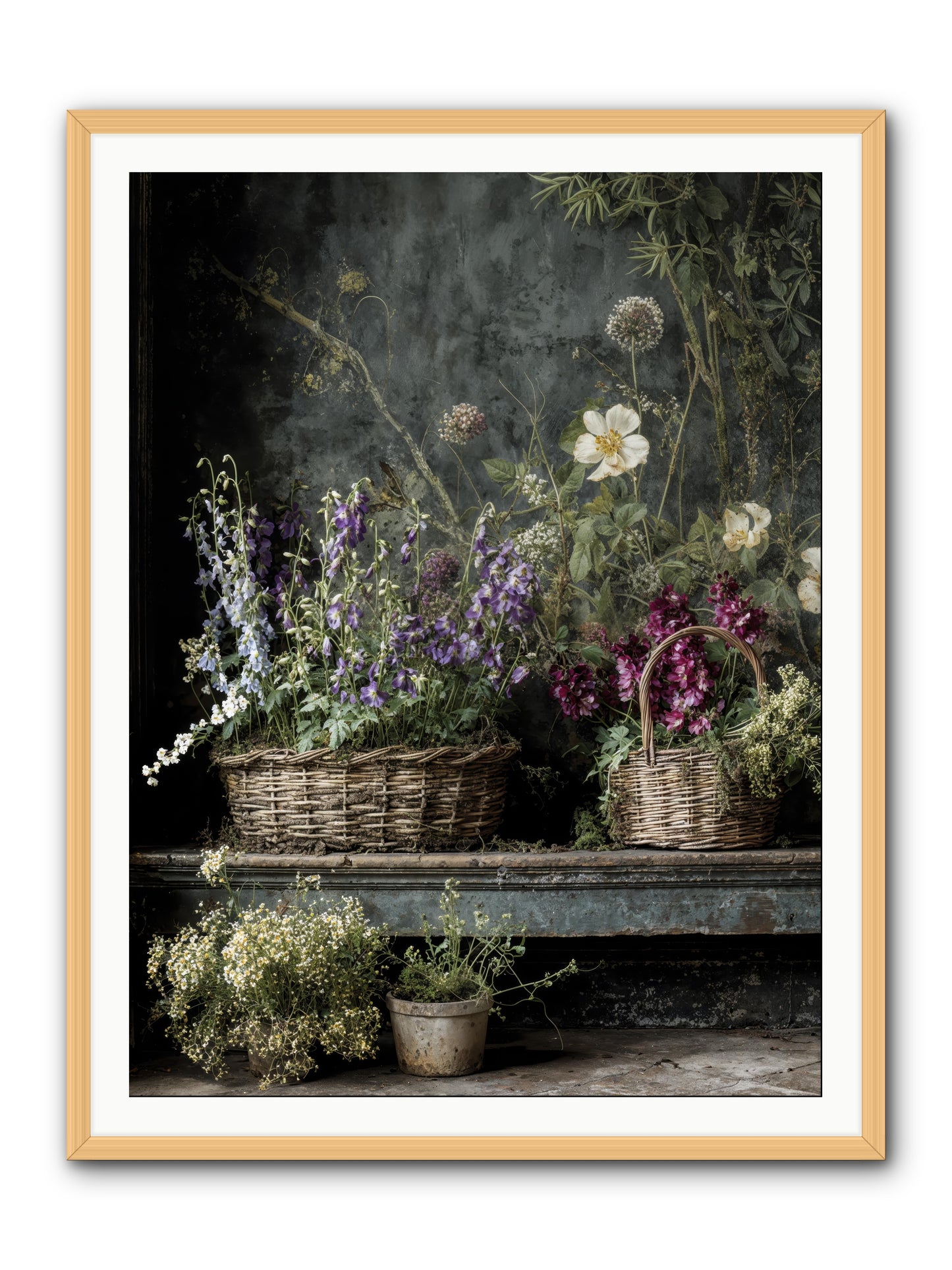 Wishes in waiting -- Framed Print - Natural 36x48
