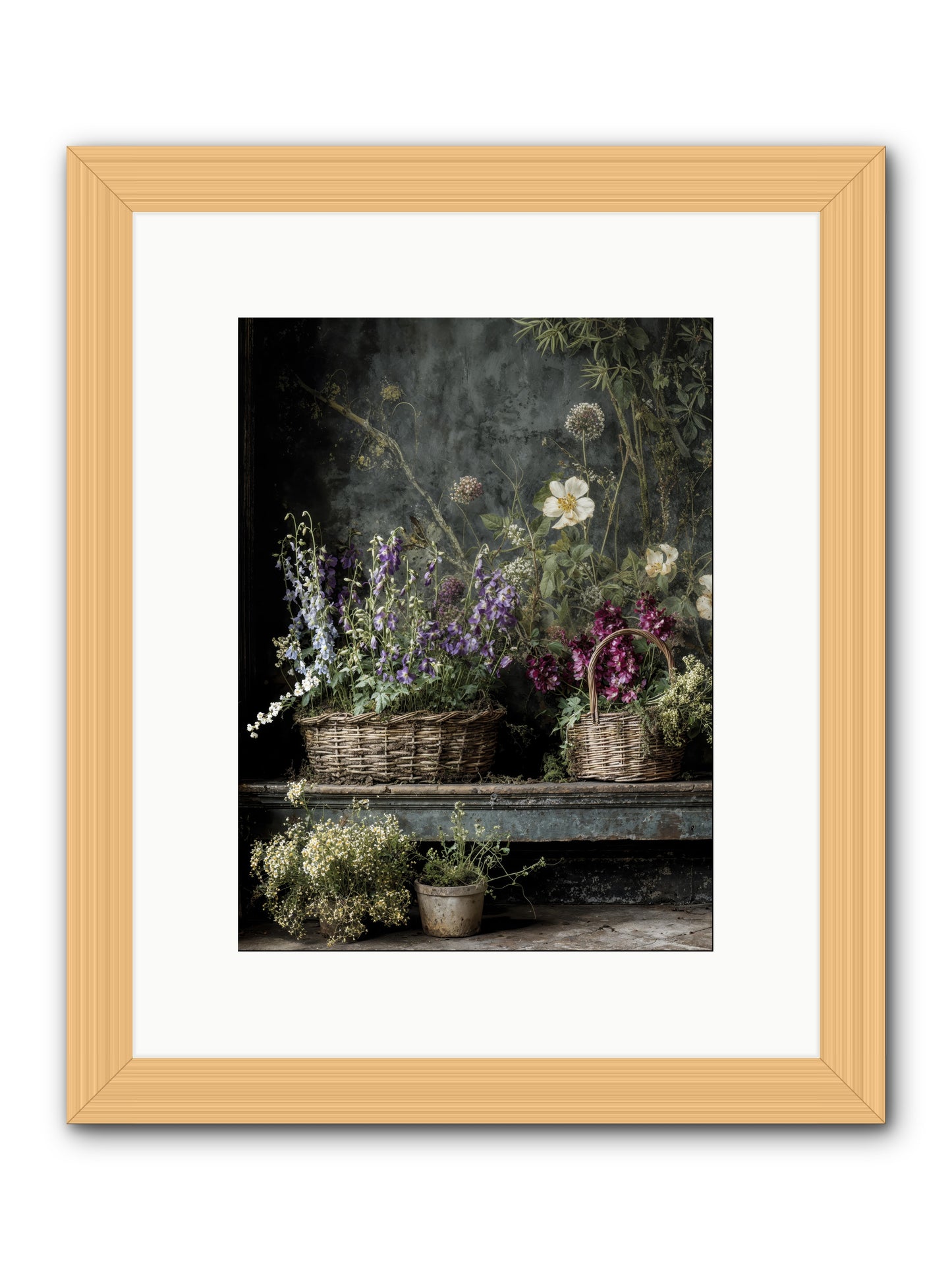 Wishes in waiting -- Framed Print - Natural 9x12
