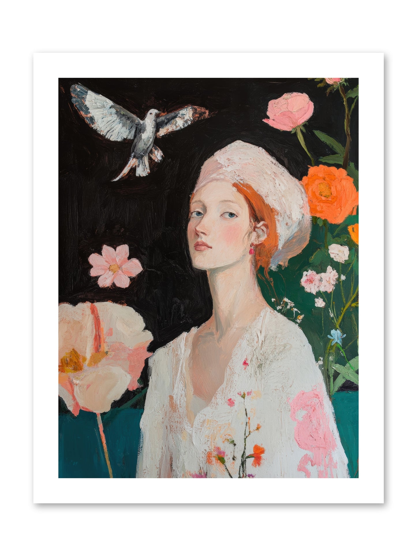 Wisteria Nightingale-REZ -- Loose Canvas Print 12x16