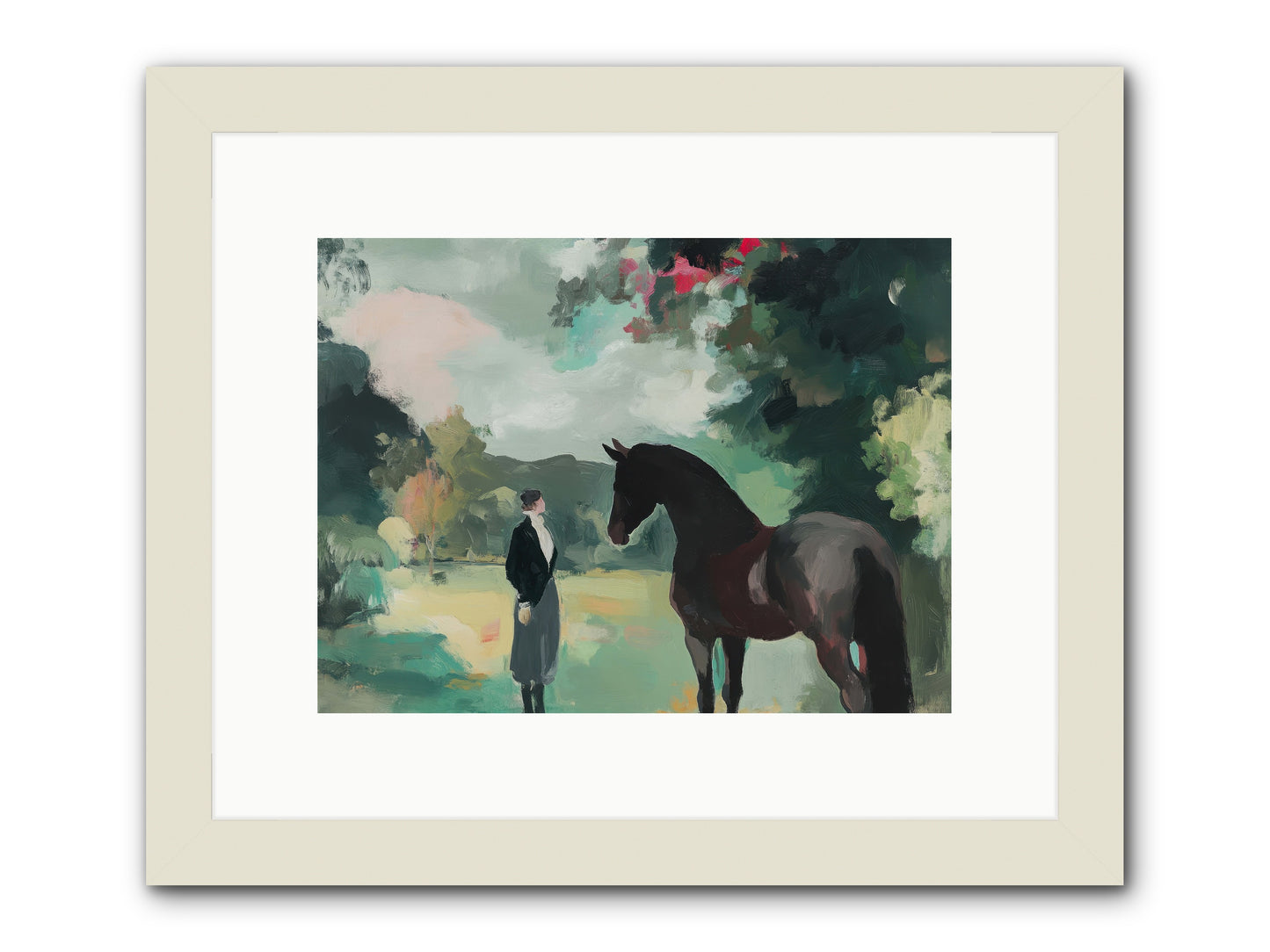 Wistful Wanderer -- Framed Print - White 12x9