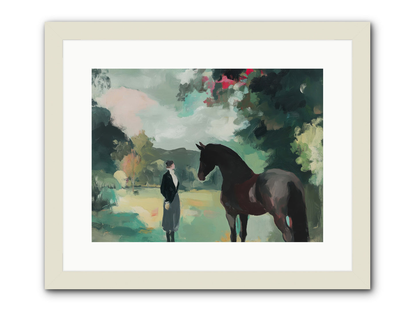 Wistful Wanderer -- Framed Print - White 16x12