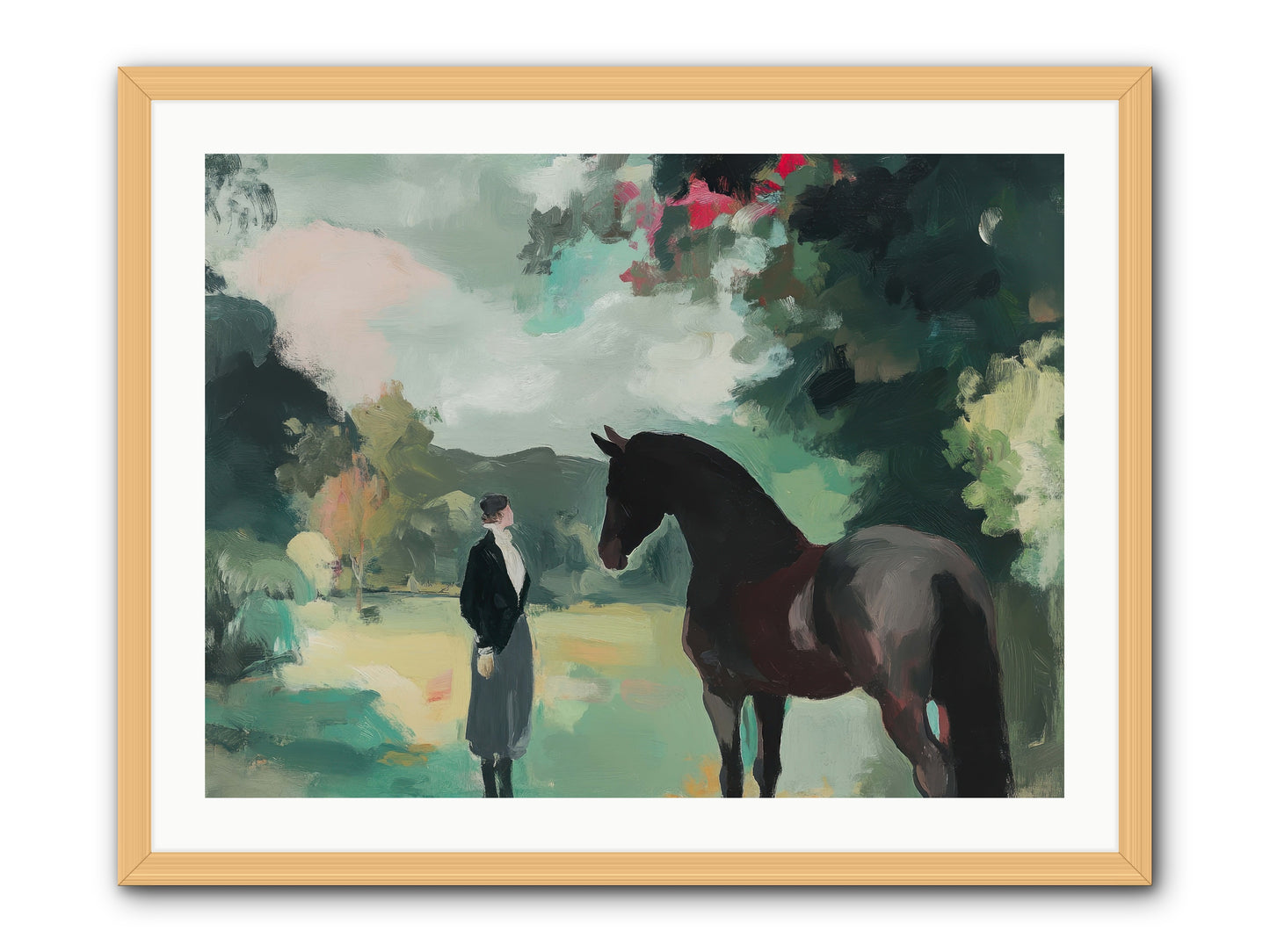 Wistful Wanderer -- Framed Print - Natural 32x24