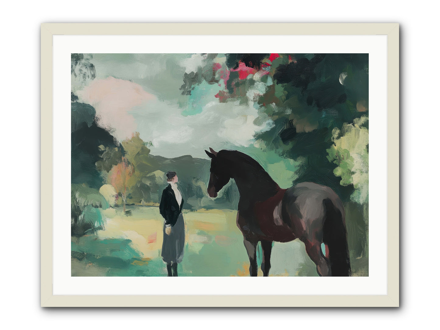 Wistful Wanderer -- Framed Print - White 32x24