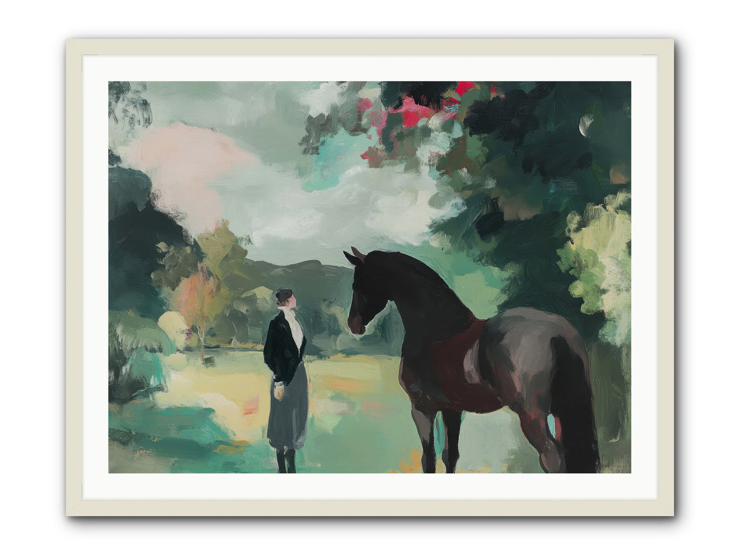 Wistful Wanderer -- Framed Print - White 40x30
