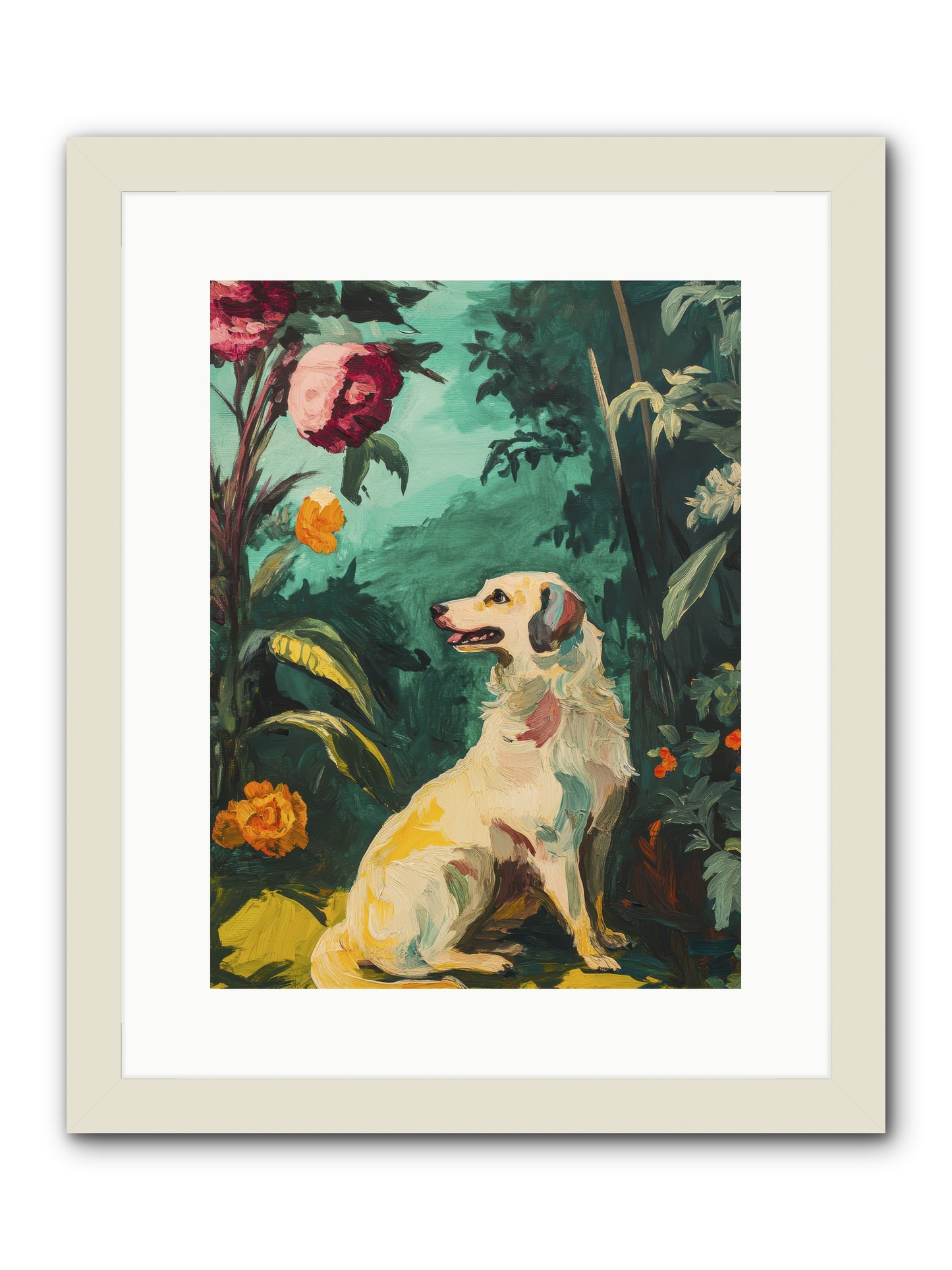 Within the Fern Hollow -- Framed Print - White 12x16