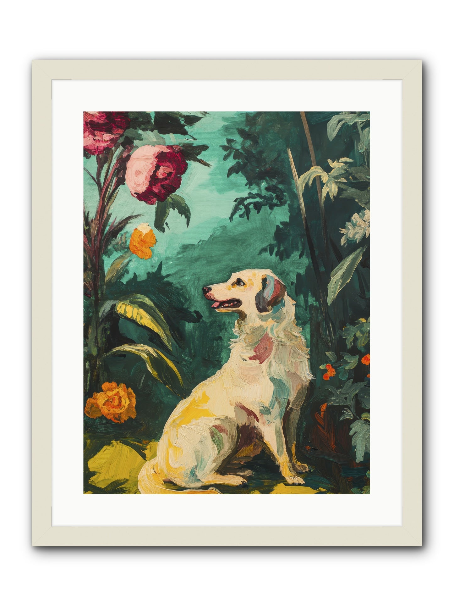 Within the Fern Hollow -- Framed Print - White 18x24