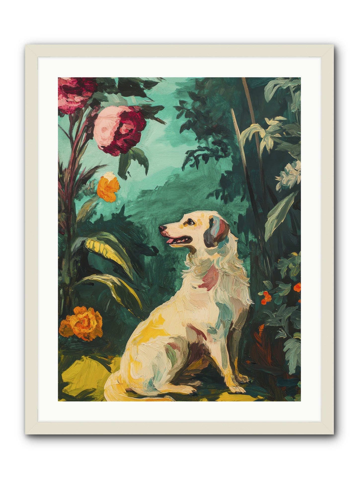 Within the Fern Hollow -- Framed Print - White 24x32