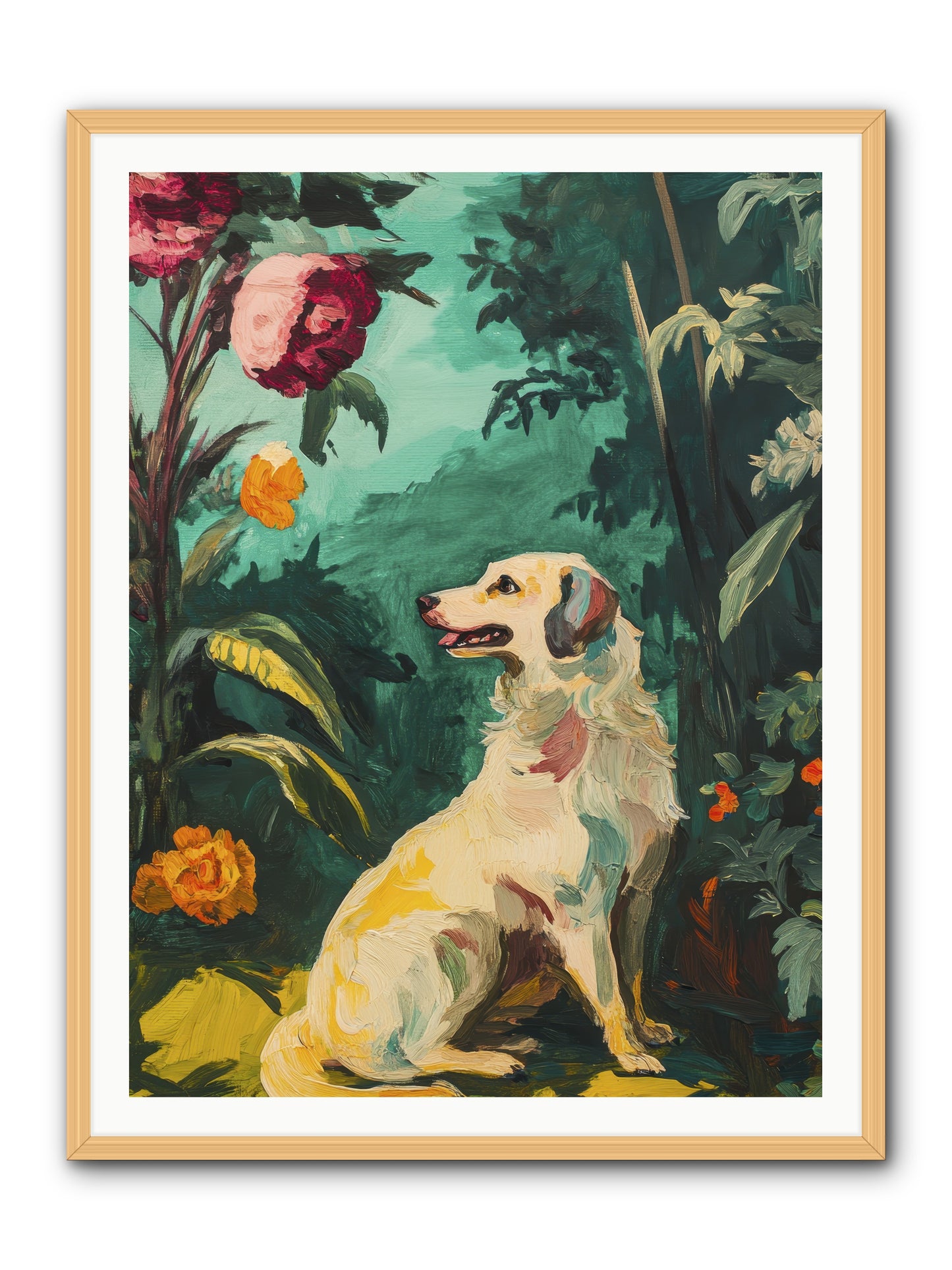 Within the Fern Hollow -- Framed Print - Natural 36x48