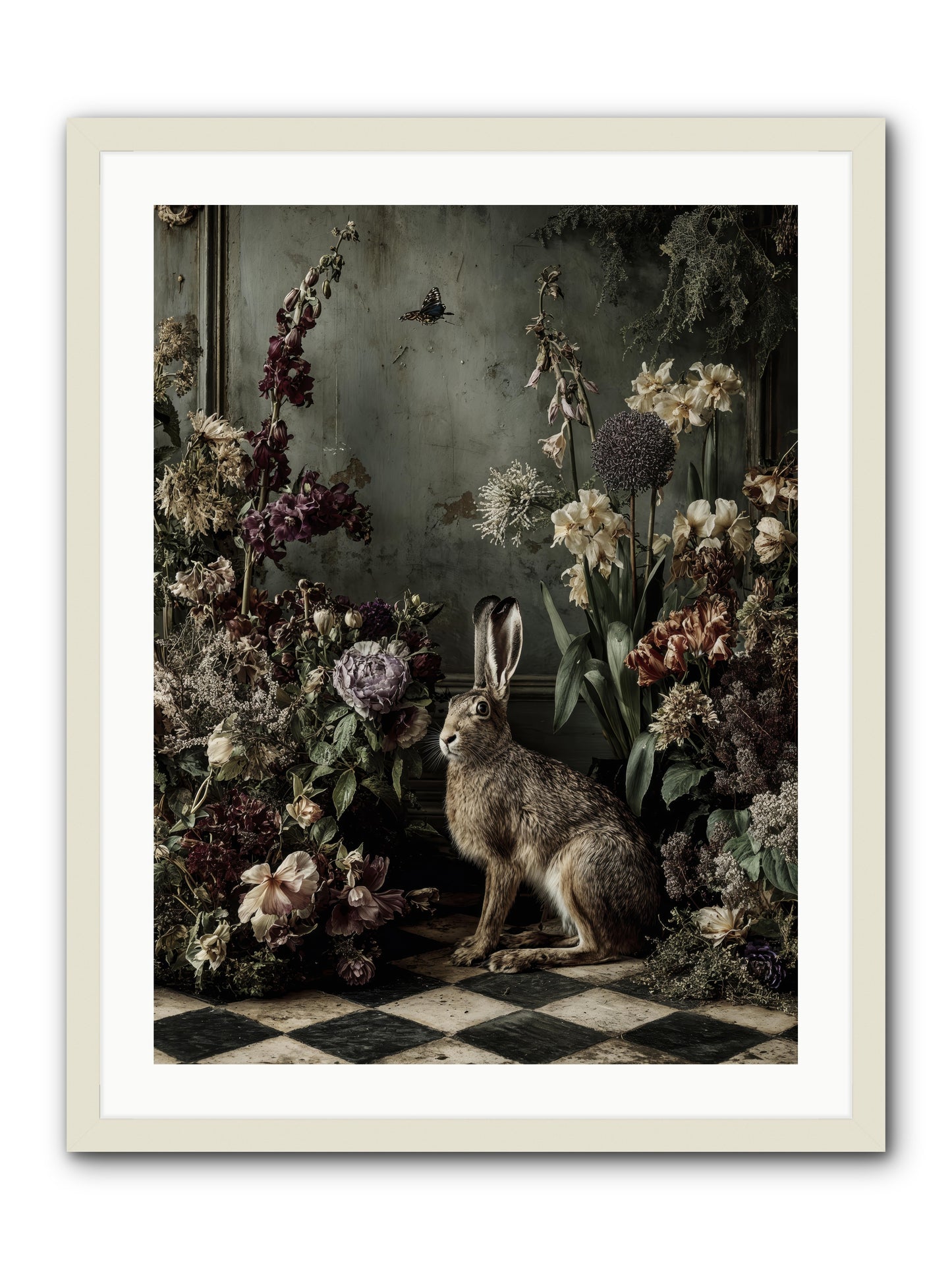 Woodland Enchantress -- Framed Print - White 24x32