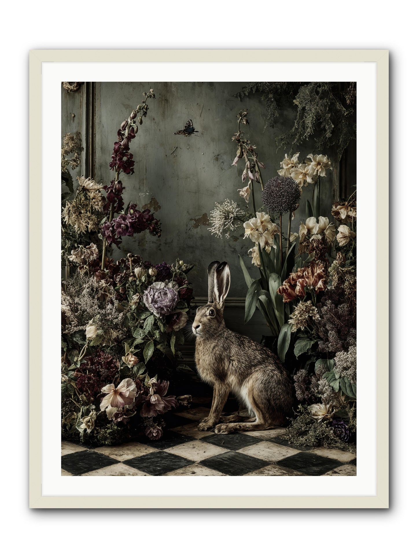 Woodland Enchantress -- Framed Print - White 30x40