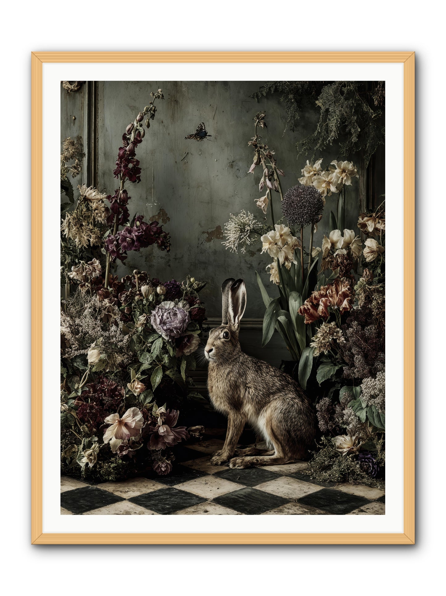Woodland Enchantress -- Framed Print - Natural 36x48