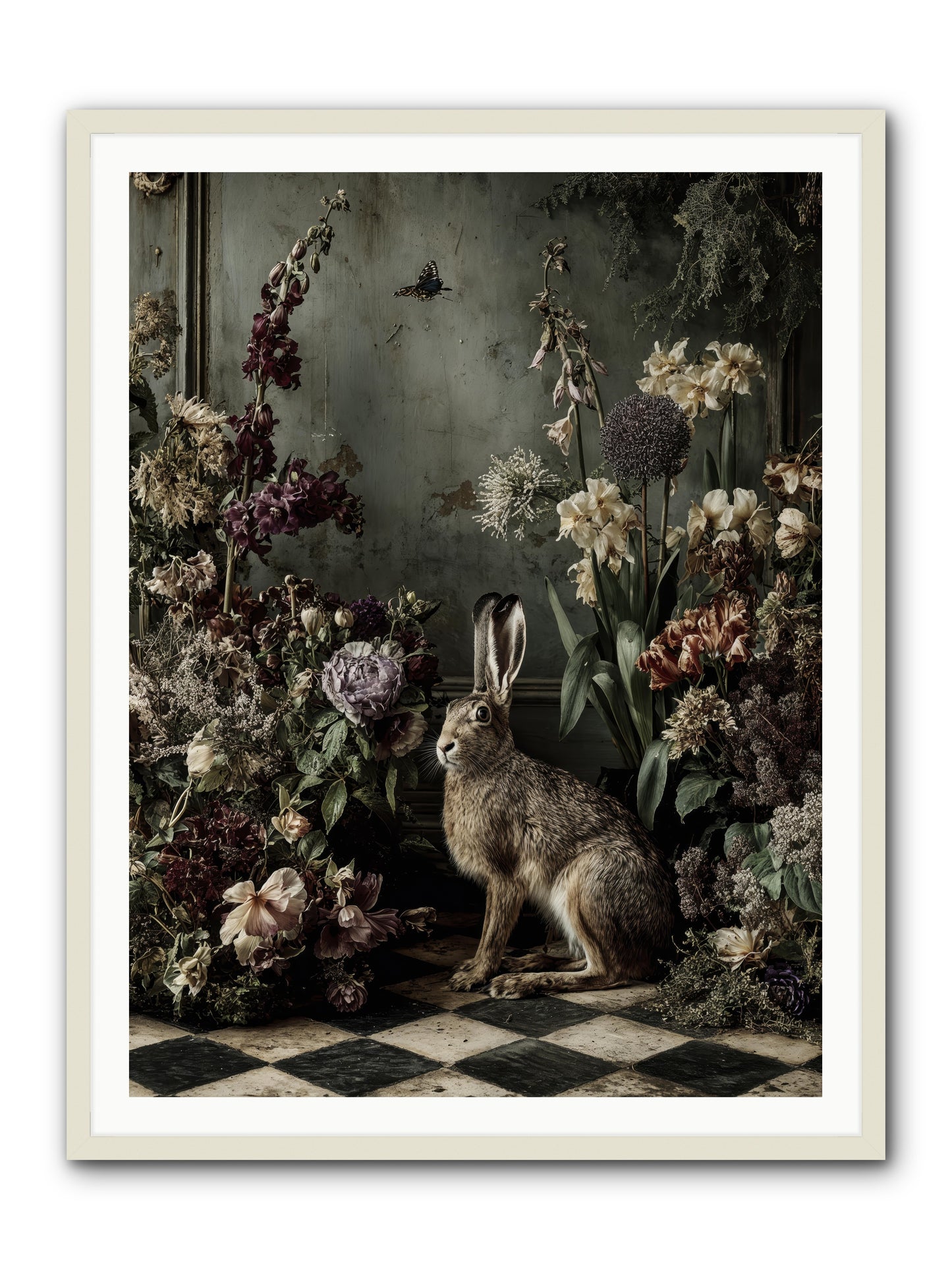 Woodland Enchantress -- Framed Print - White 36x48