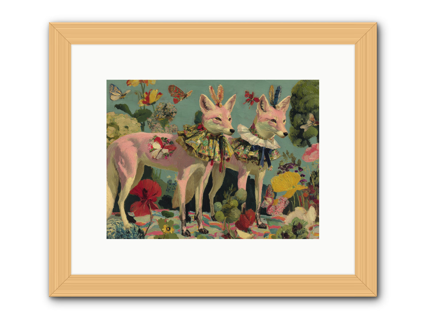 Woodland Haze -- Framed Print - Natural 12x9