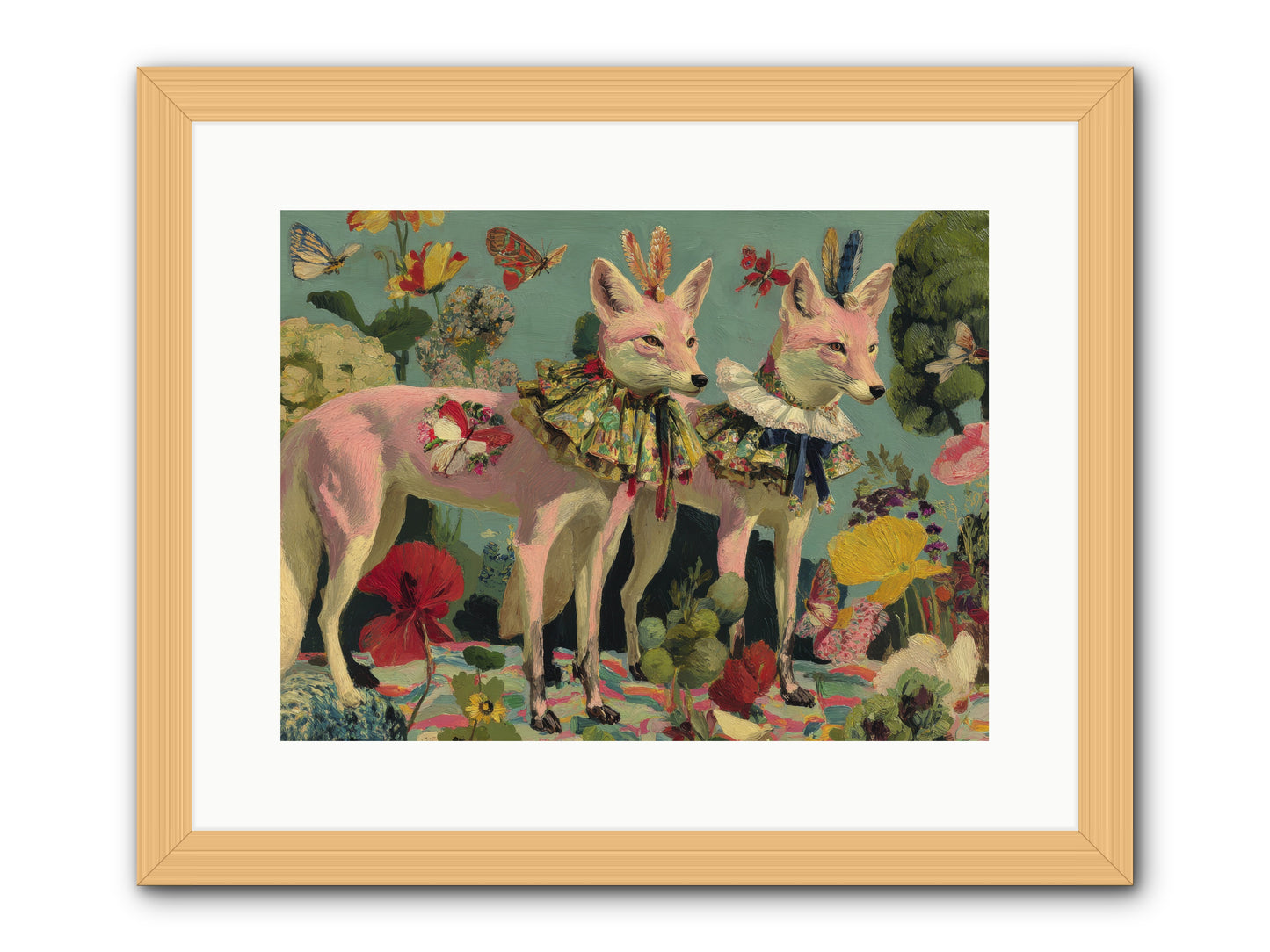 Woodland Haze -- Framed Print - Natural 16x12