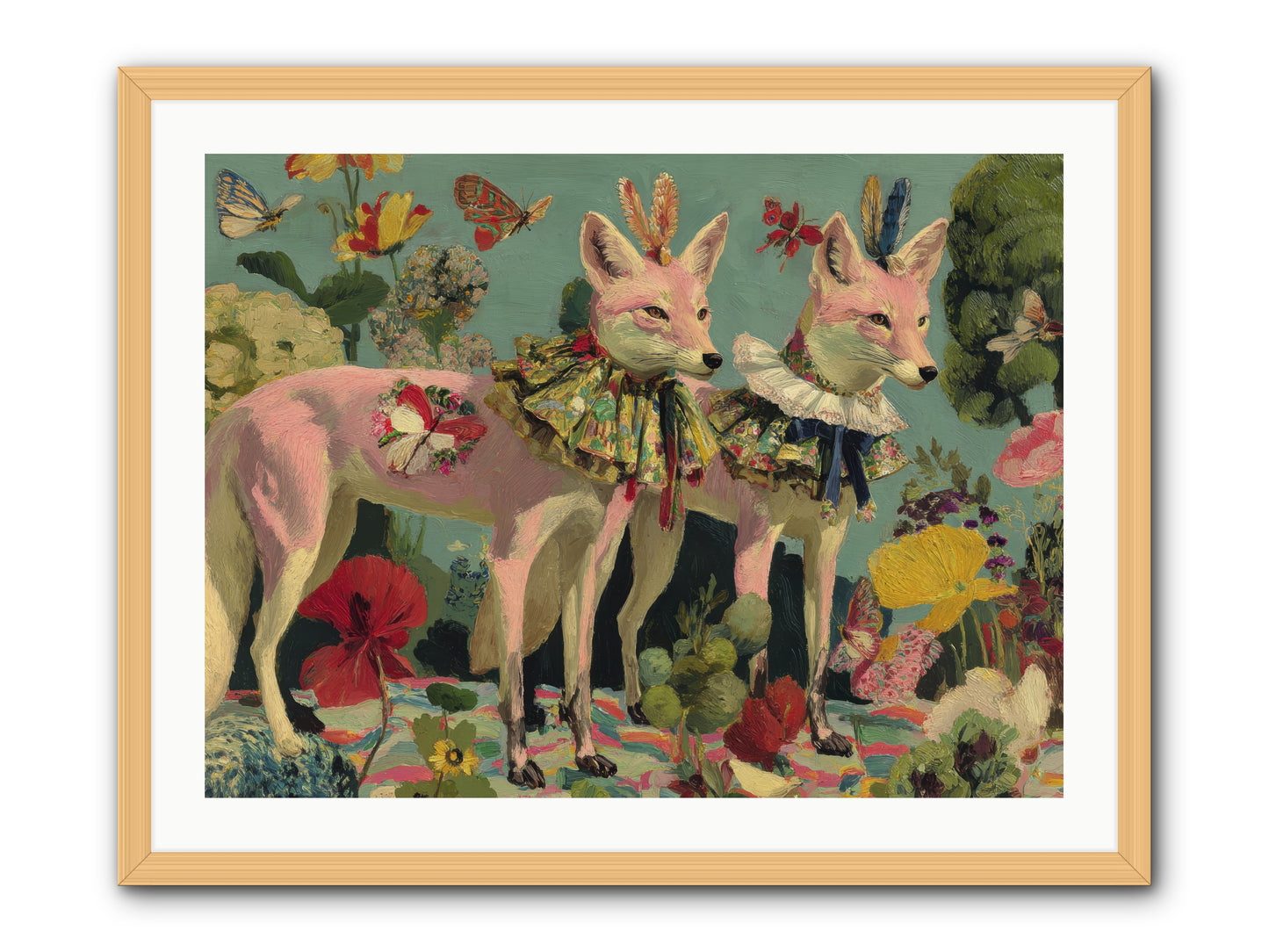 Woodland Haze -- Framed Print - Natural 32x24
