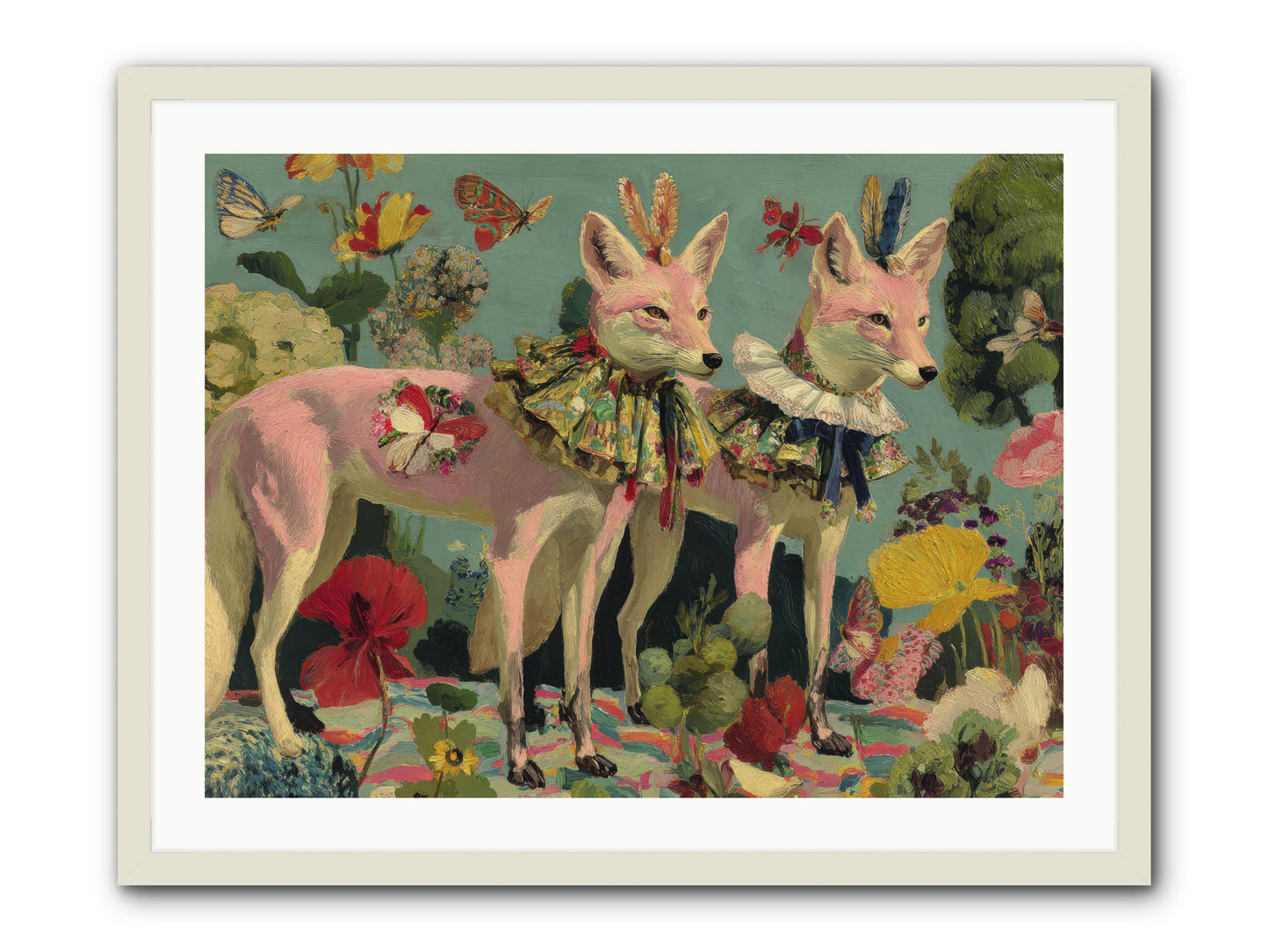 Woodland Haze -- Framed Print - White 32x24