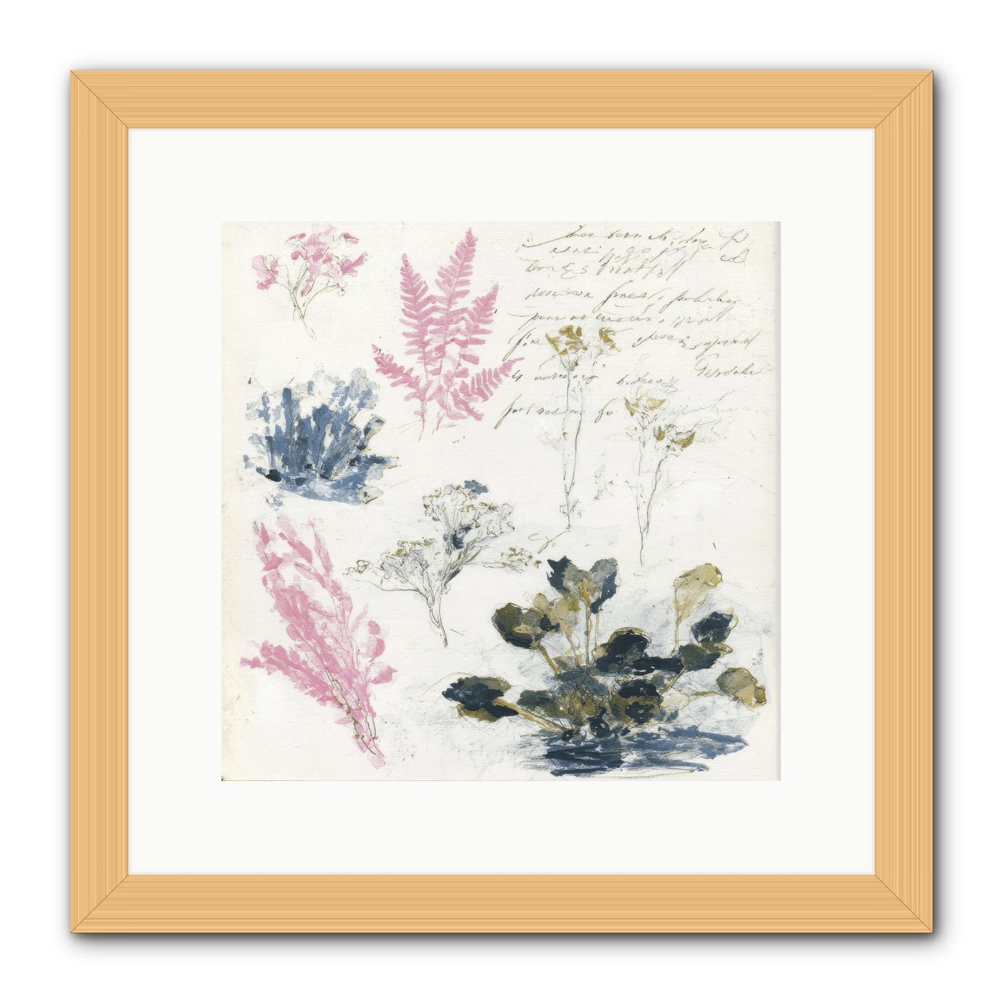 Woodland Memoir No.1 -- Framed Print - Natural 12x12