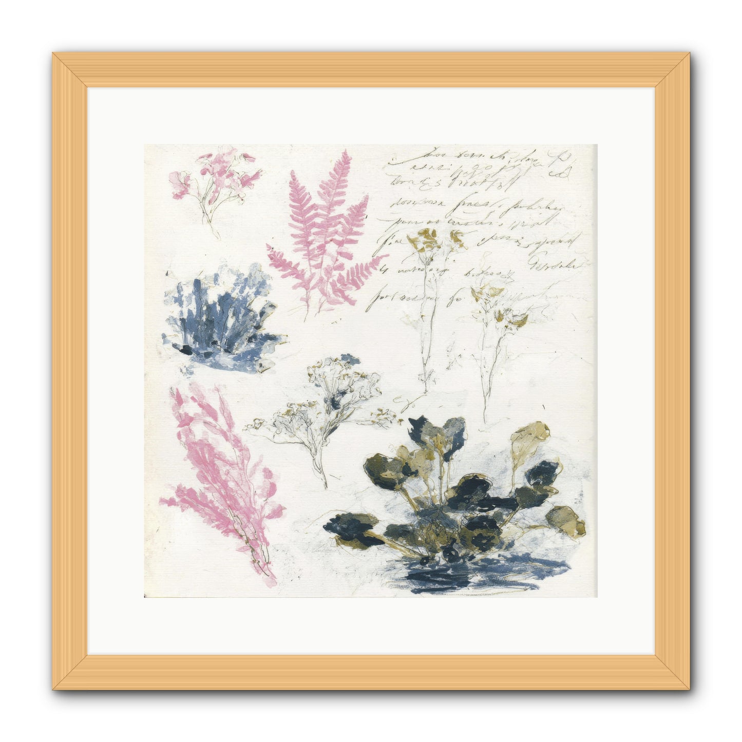 Woodland Memoir No.1 -- Framed Print - Natural 16x16