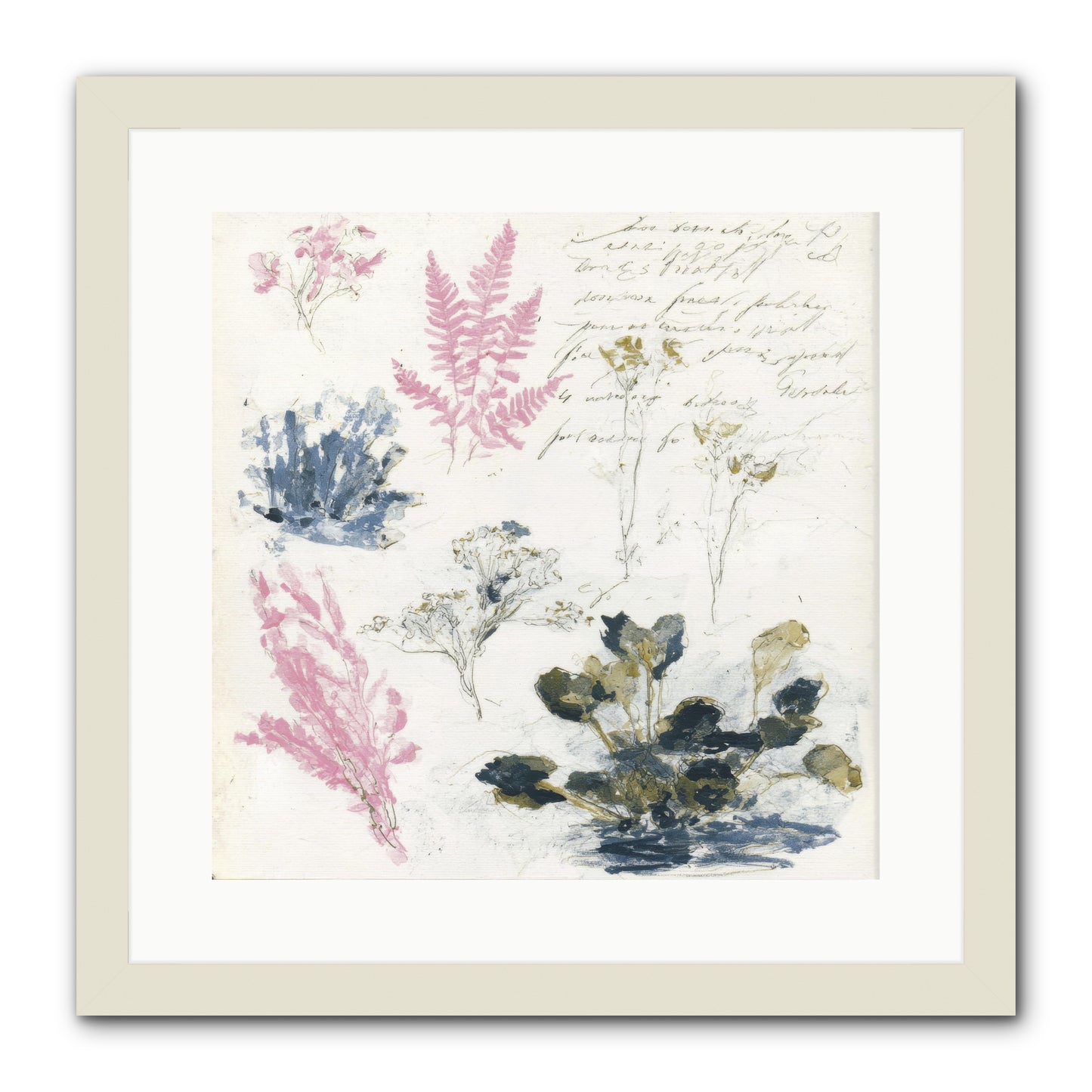 Woodland Memoir No.1 -- Framed Print - White 16x16