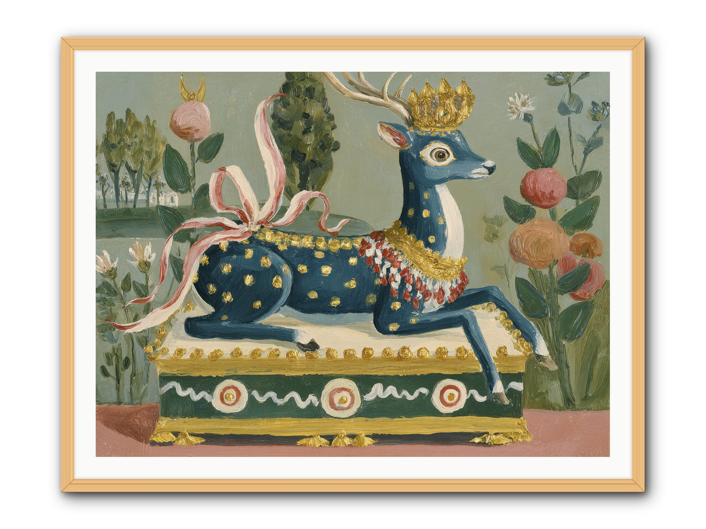 Woodland Queen -- Framed Print - Natural 48x36