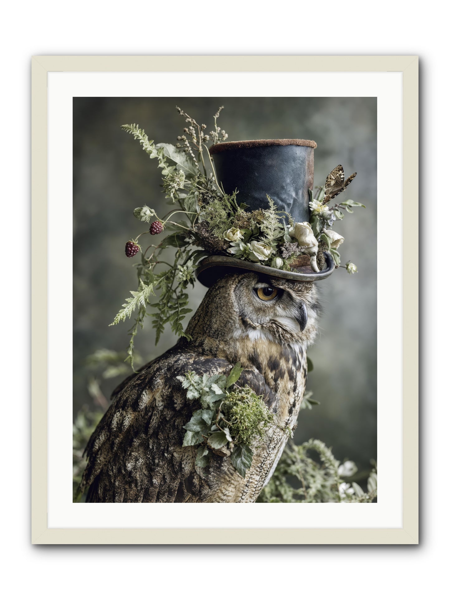 Woodland Sovereign -- Framed Print - White 24x32