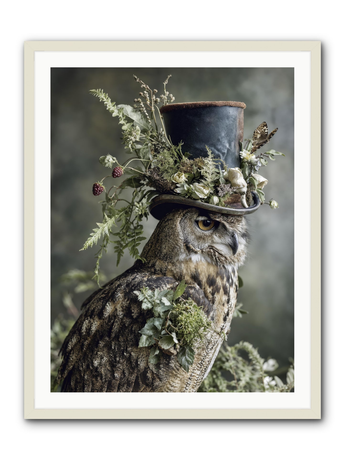 Woodland Sovereign -- Framed Print - White 30x40