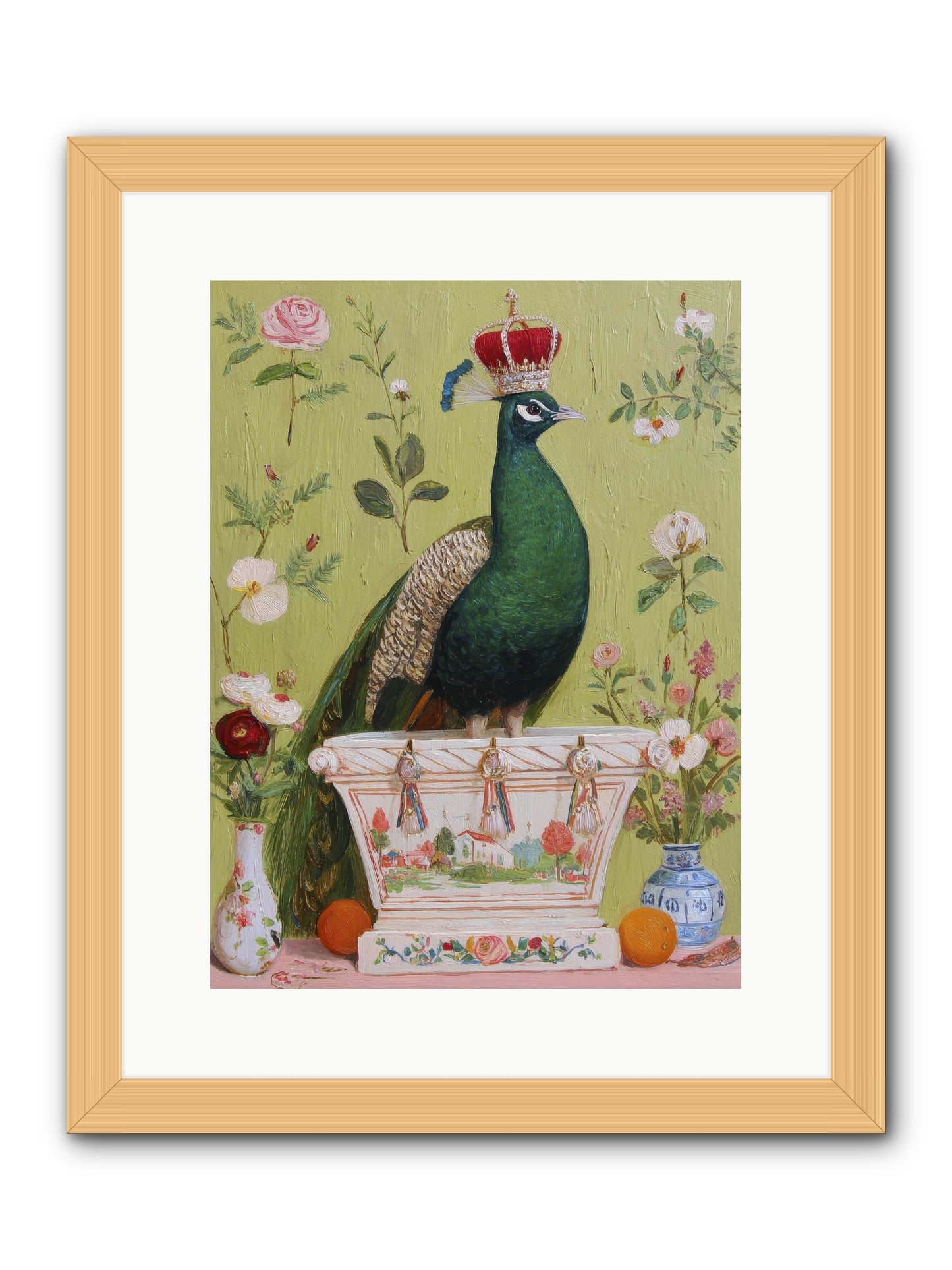 Woodland Vigil -- Framed Print - Natural 12x16