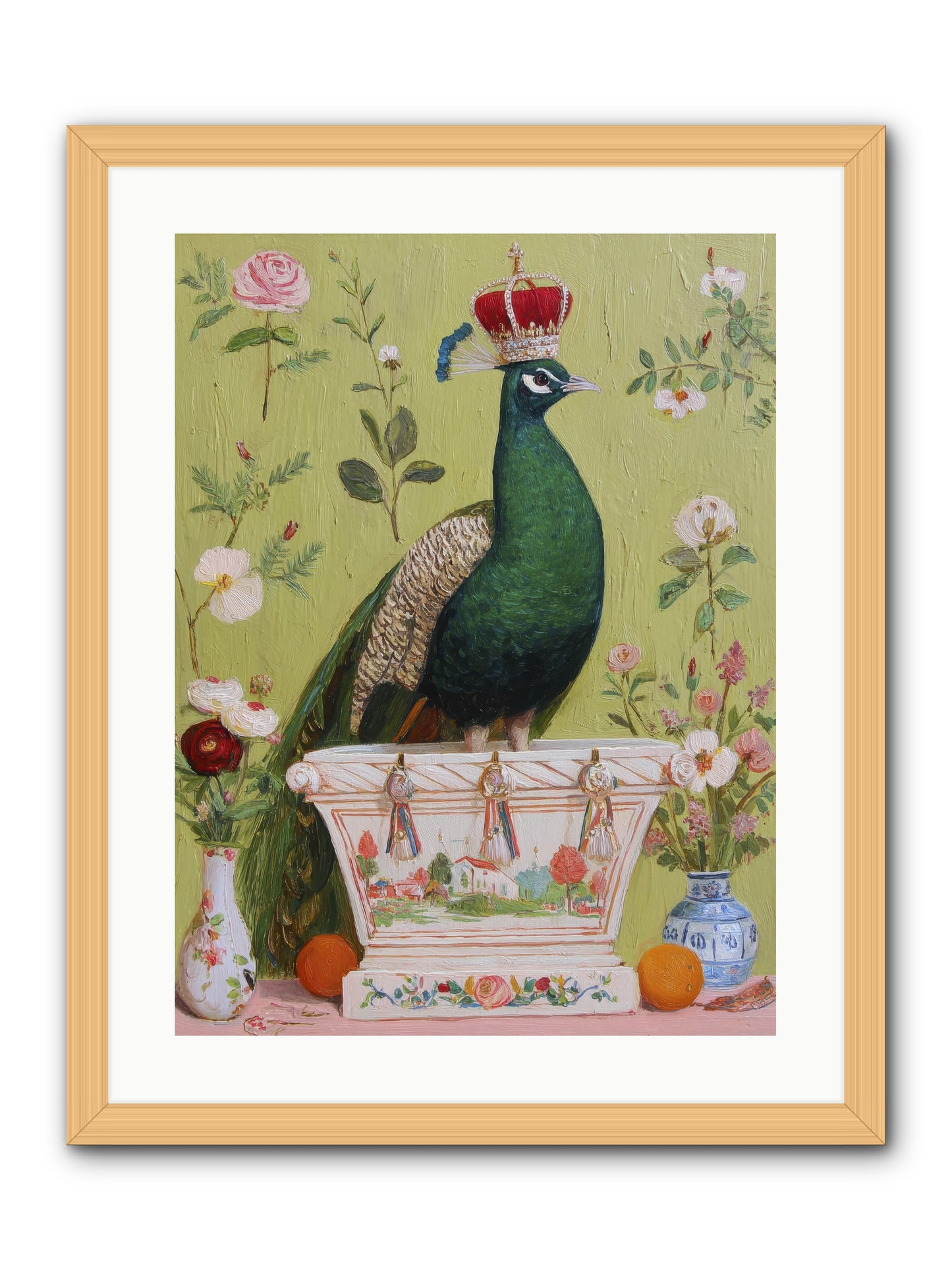 Woodland Vigil -- Framed Print - Natural 18x24