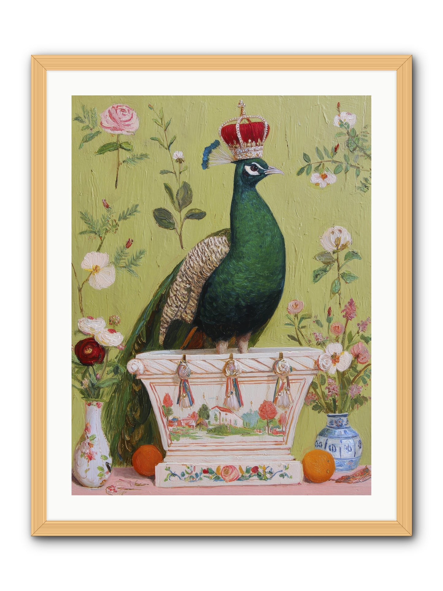 Woodland Vigil -- Framed Print - Natural 24x32