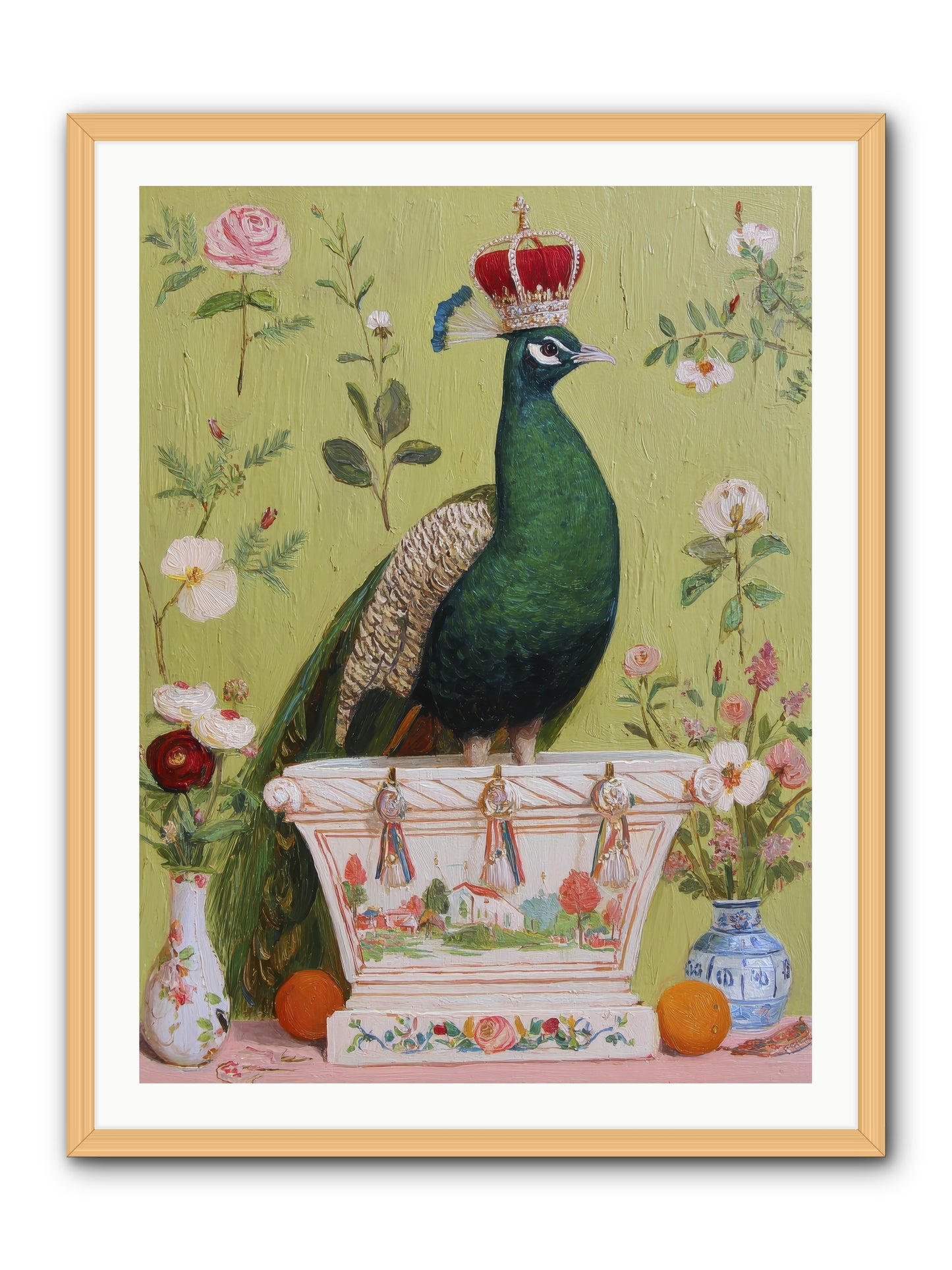 Woodland Vigil -- Framed Print - Natural 30x40