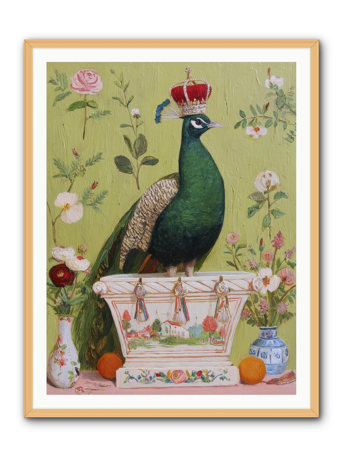 Woodland Vigil -- Framed Print - Natural 36x48