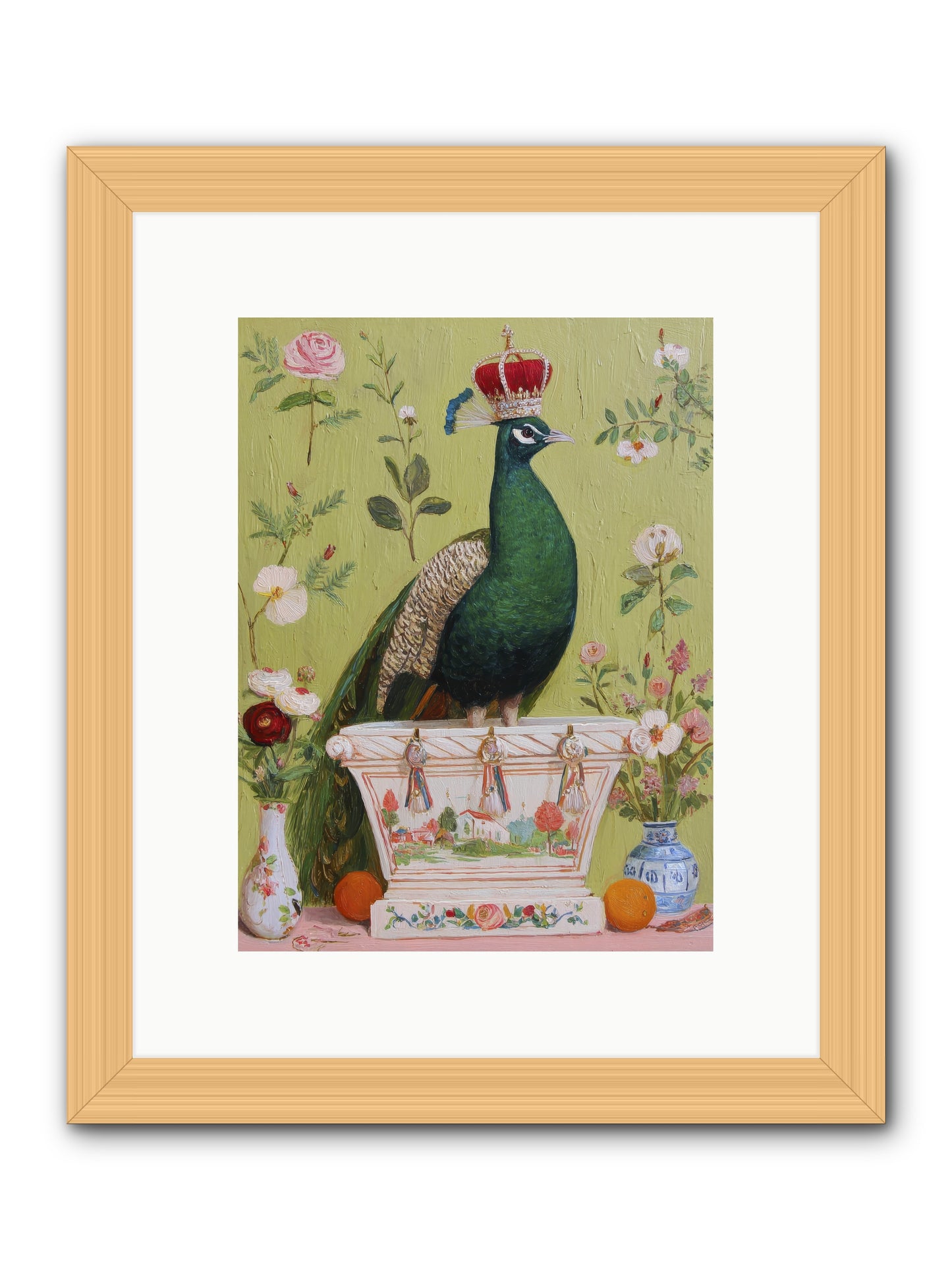 Woodland Vigil -- Framed Print - Natural 9x12