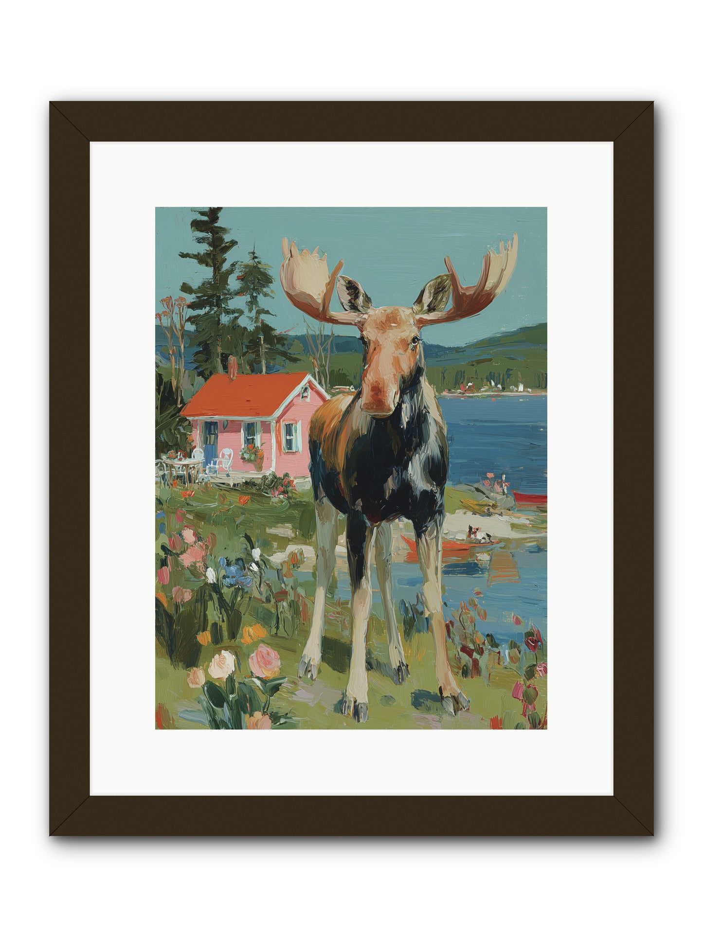 Woodland Wanderer -- Framed Print - Black 12x16