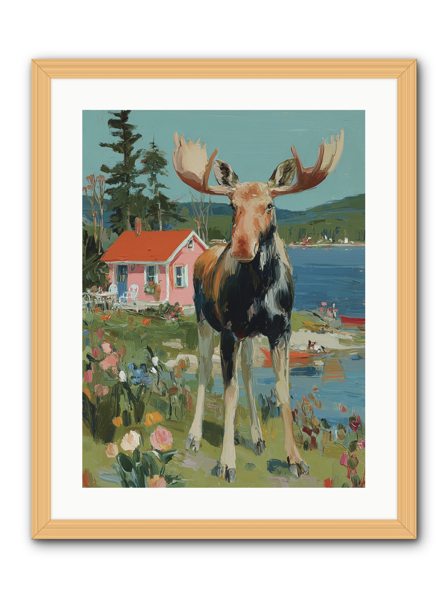 Woodland Wanderer -- Framed Print - Natural 18x24