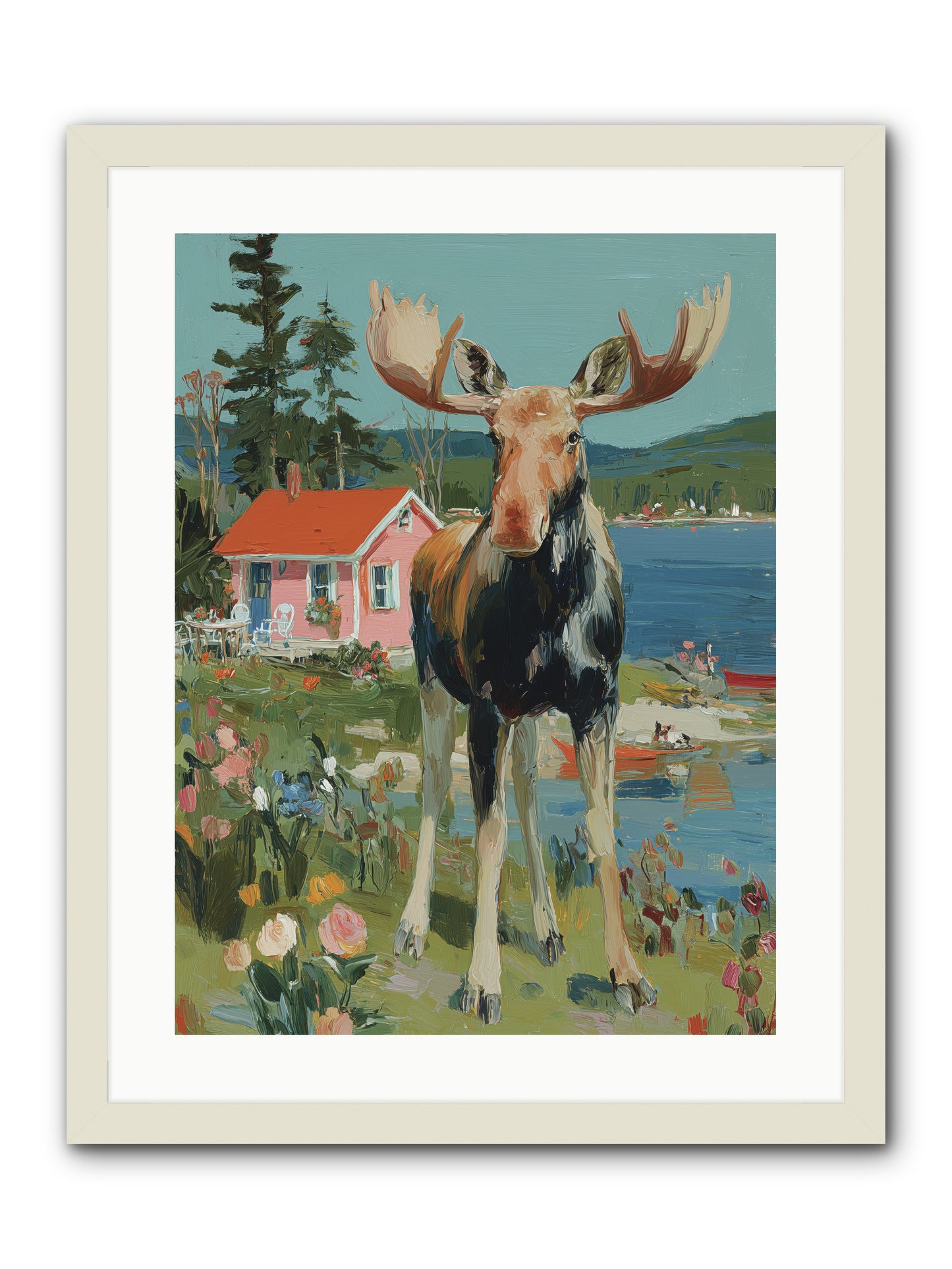 Woodland Wanderer -- Framed Print - White 18x24