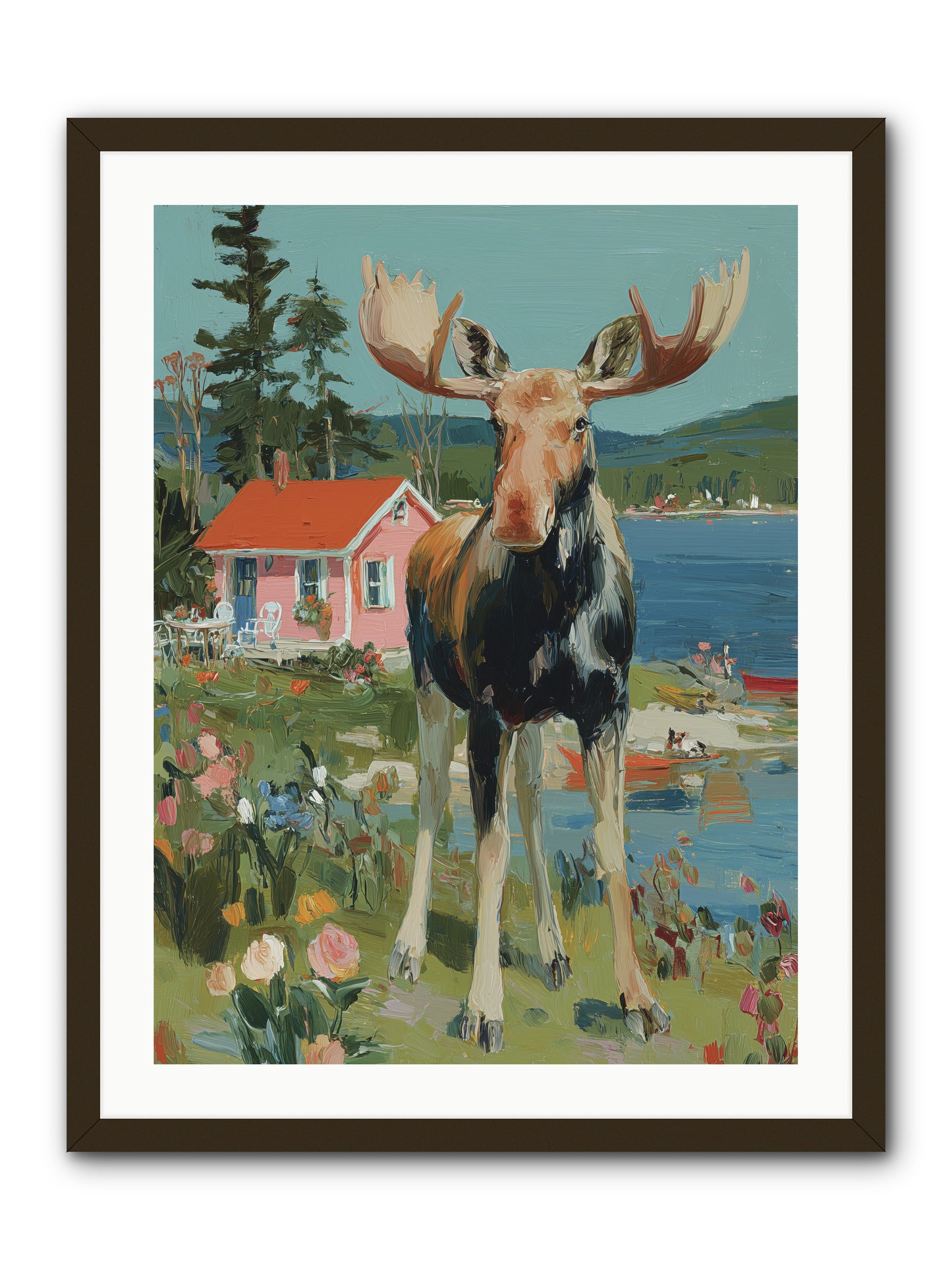 Woodland Wanderer -- Framed Print - Black 24x32