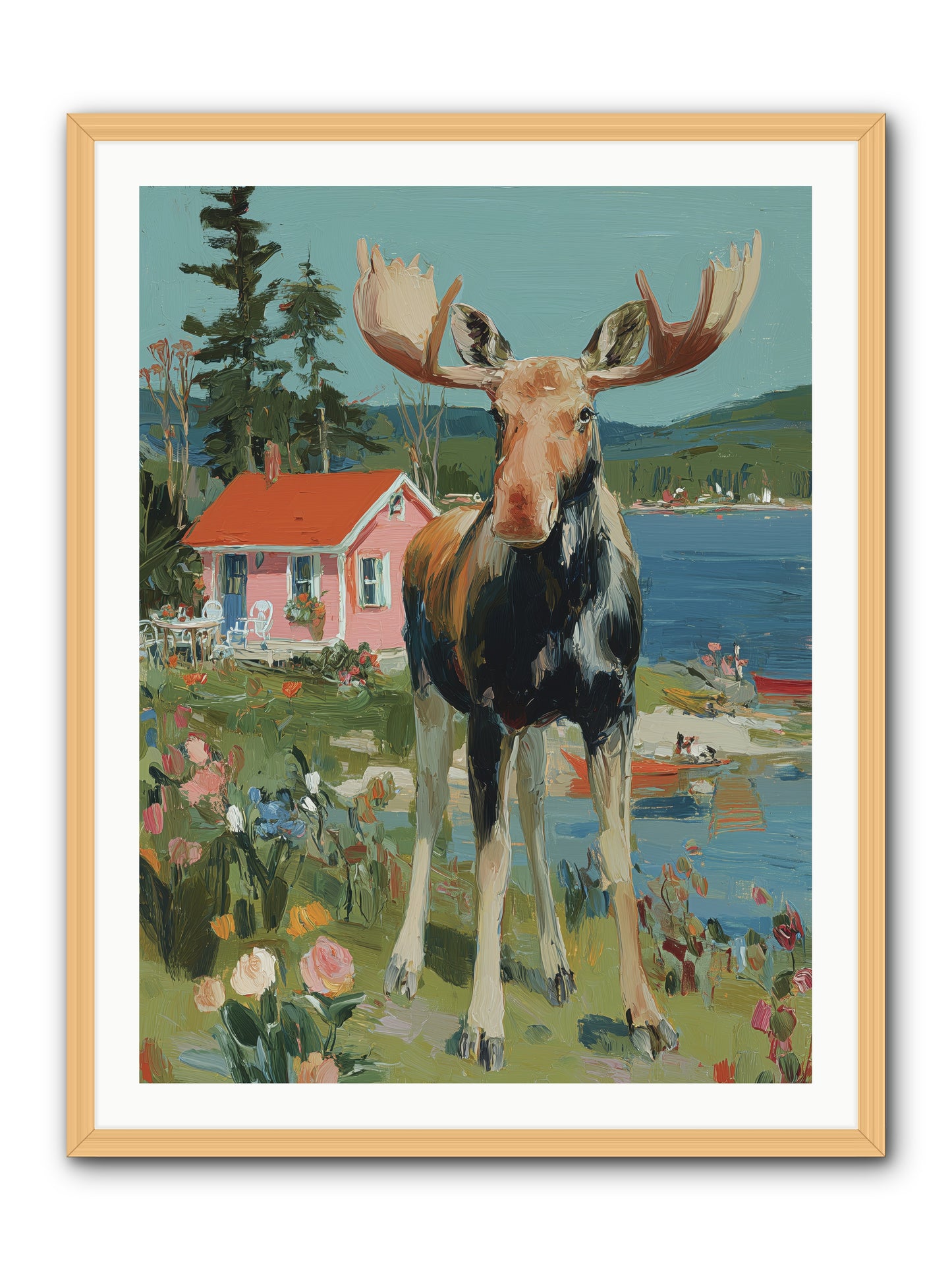 Woodland Wanderer -- Framed Print - Natural 30x40
