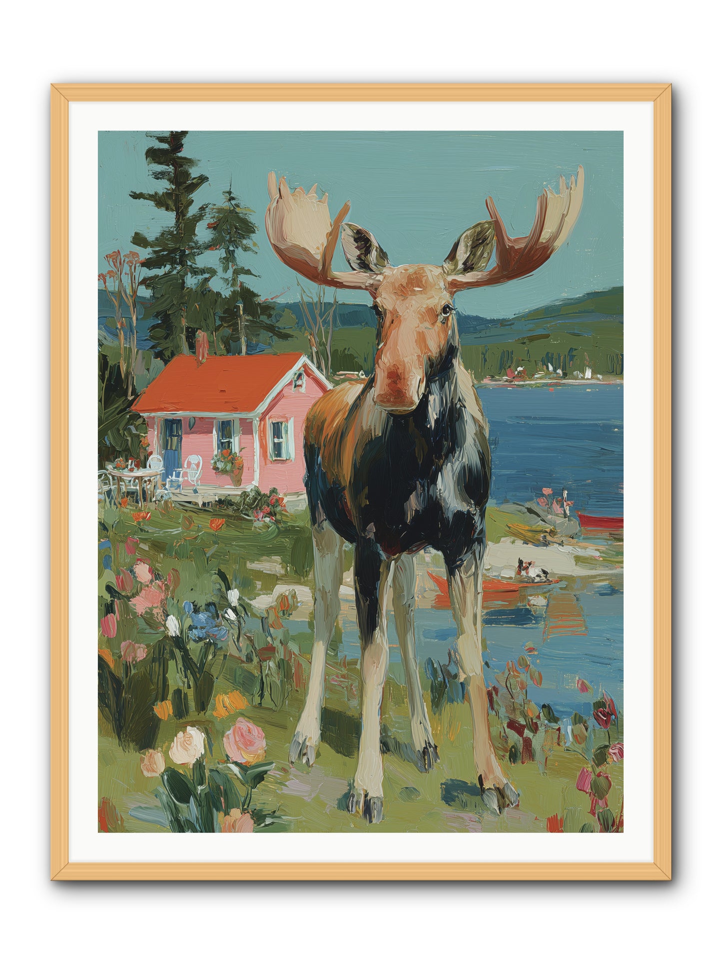 Woodland Wanderer -- Framed Print - Natural 36x48