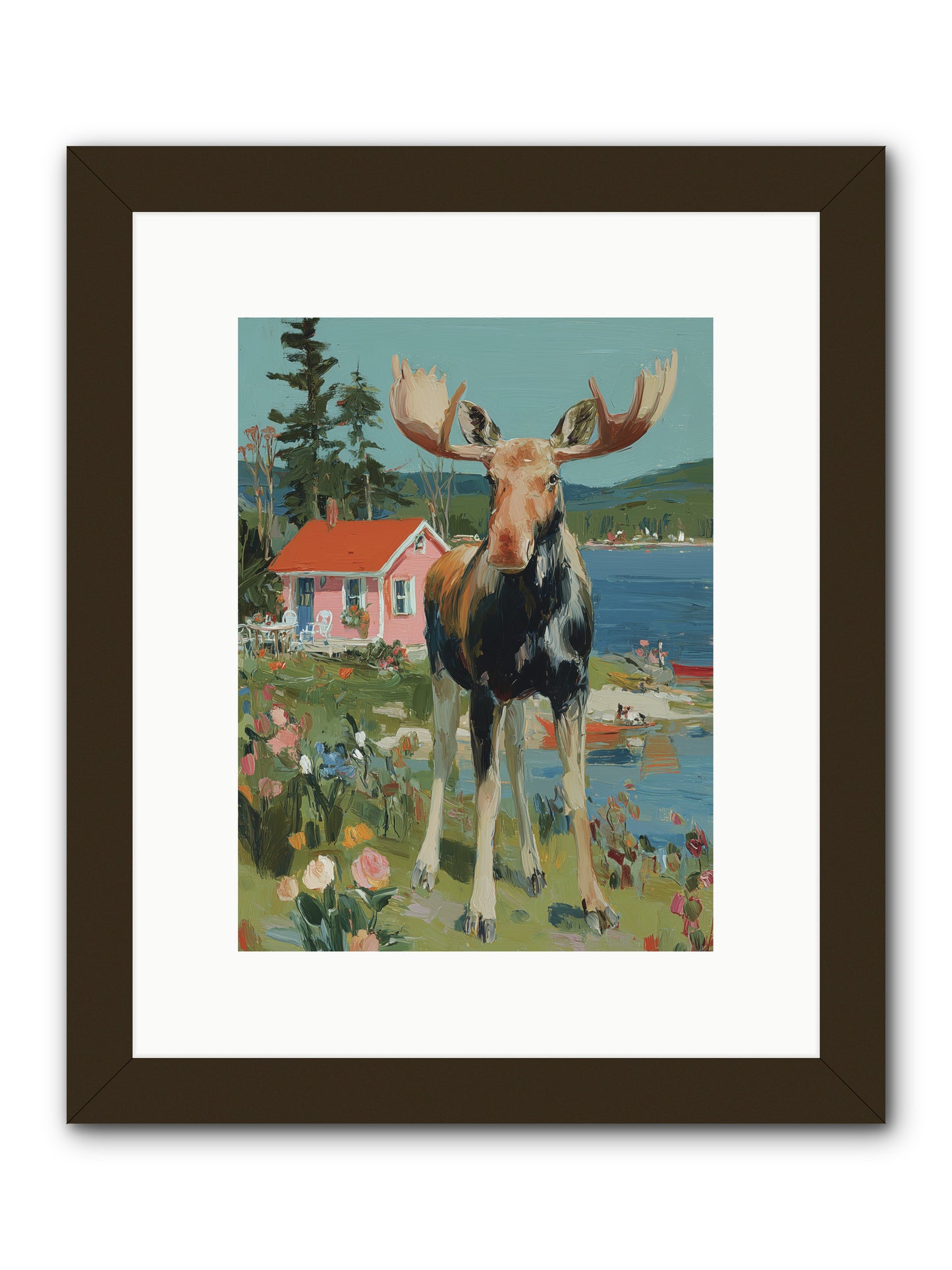 Woodland Wanderer -- Framed Print - Black 9x12