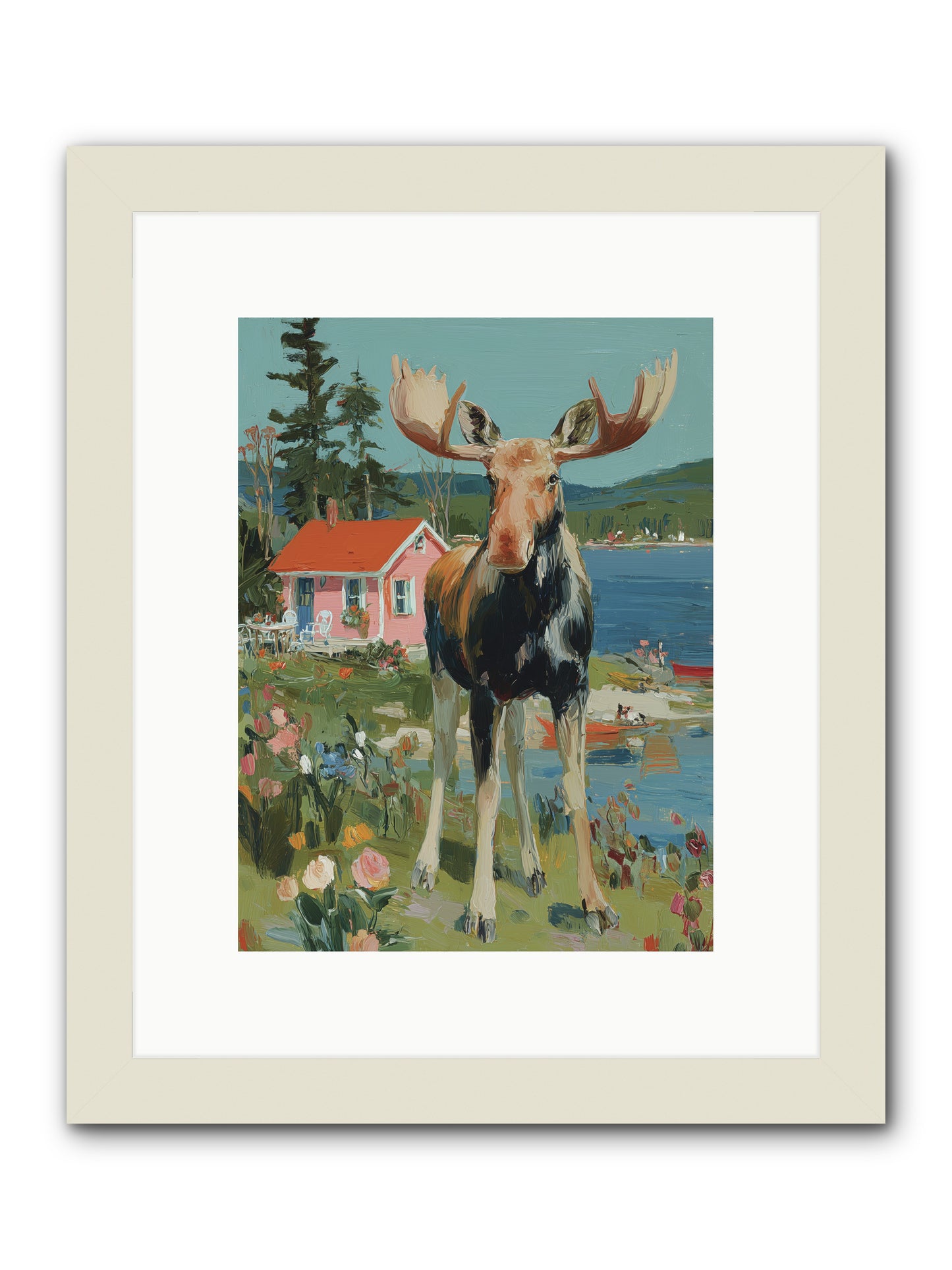 Woodland Wanderer -- Framed Print - White 9x12