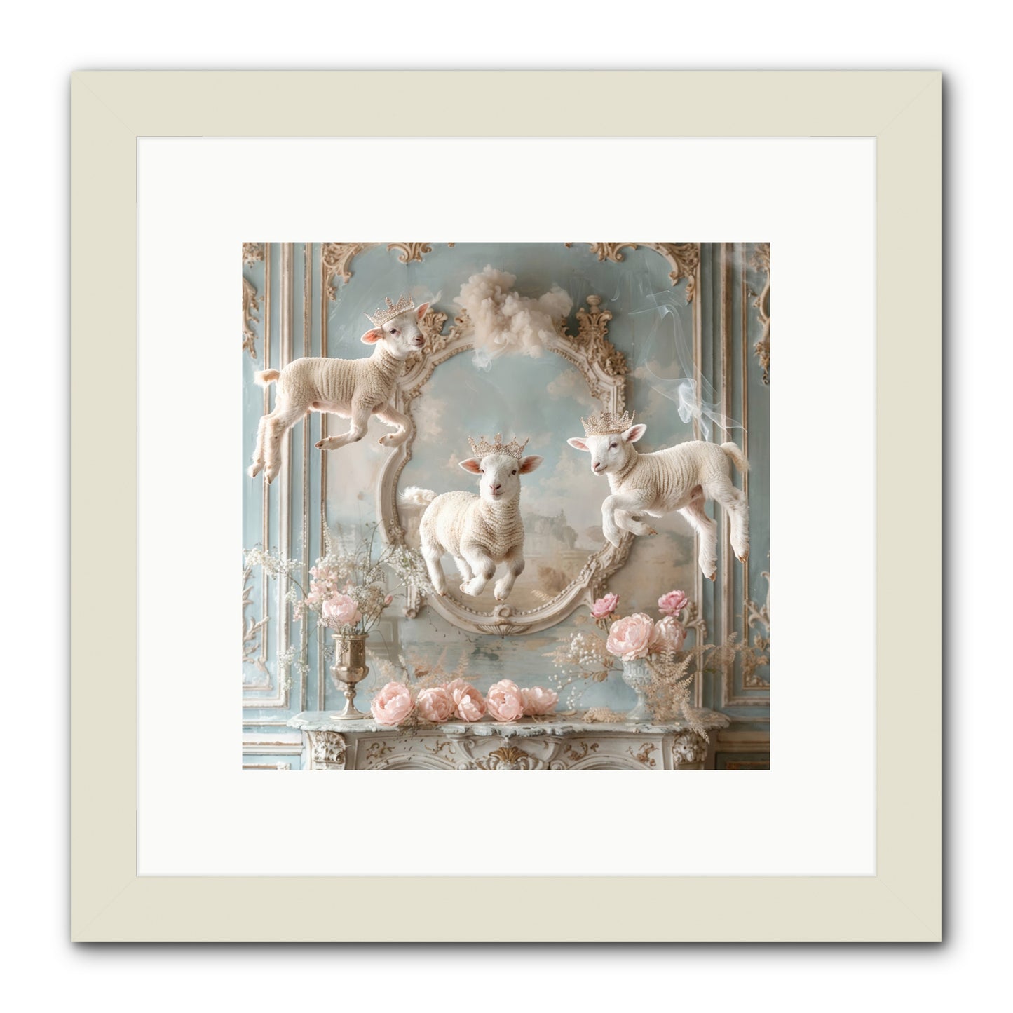 Woolies Whimsy -- Framed Print - White 10x10