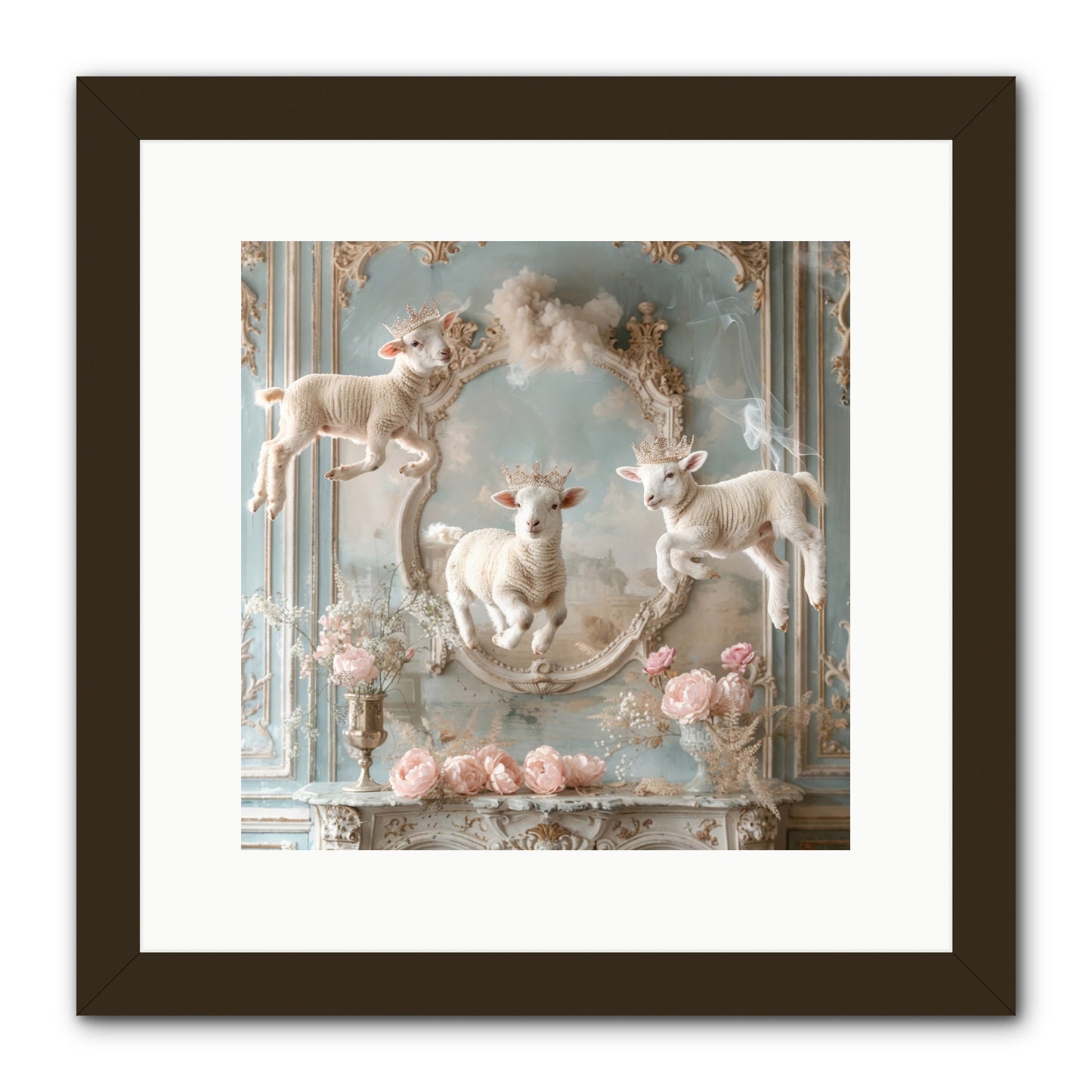 Woolies Whimsy -- Framed Print - Black 12x12